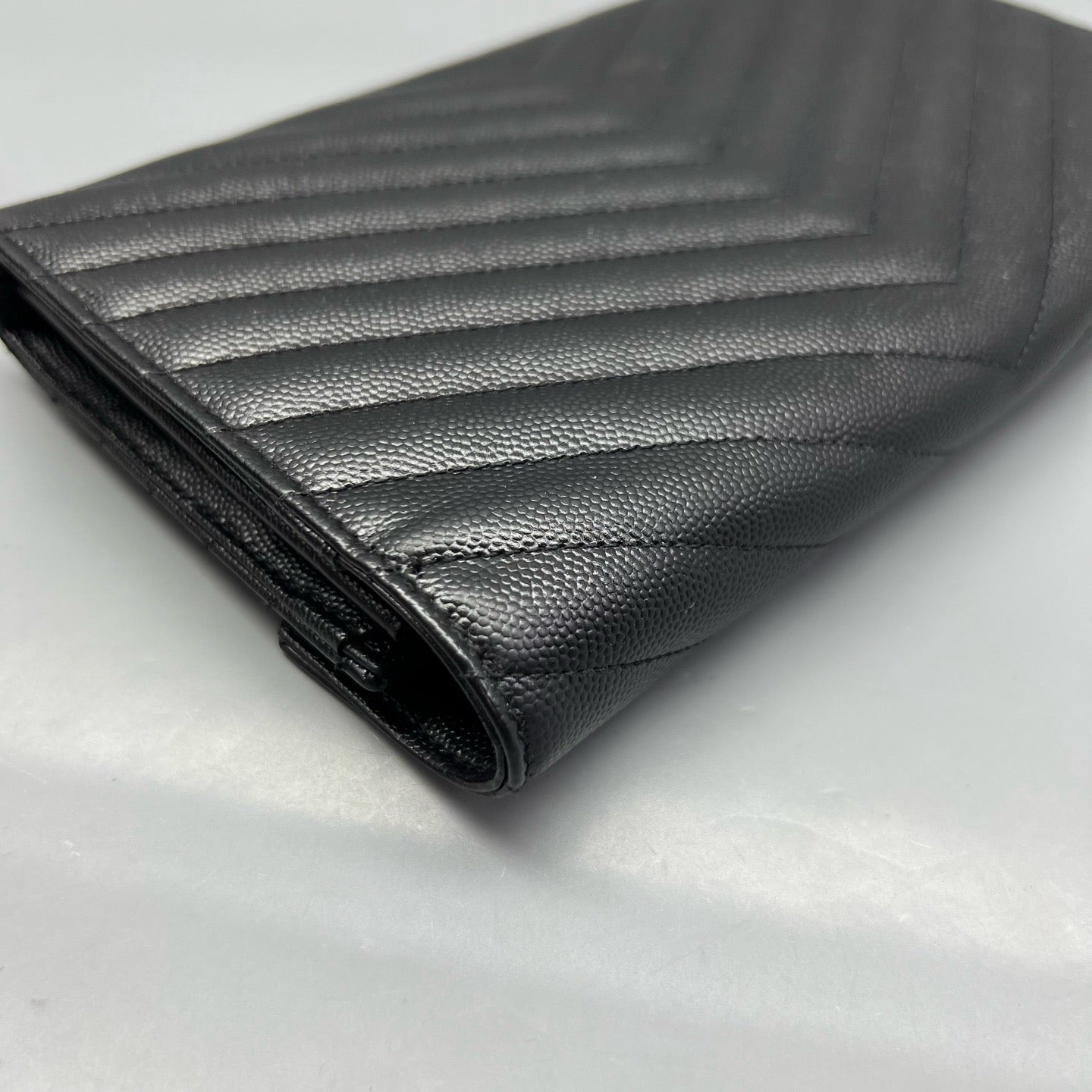 Saint Laurent - Envelope Chain Wallet - Leather - Black - (Medium)