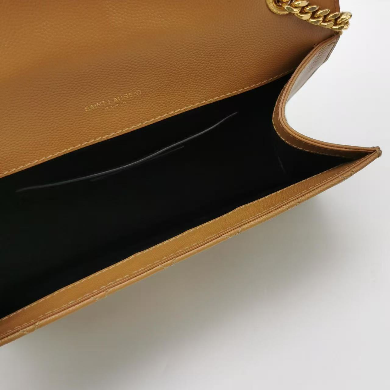 Saint Laurent - Envelope - Cowhide leather - Camel with Gold-Tone Hardware - (Small)