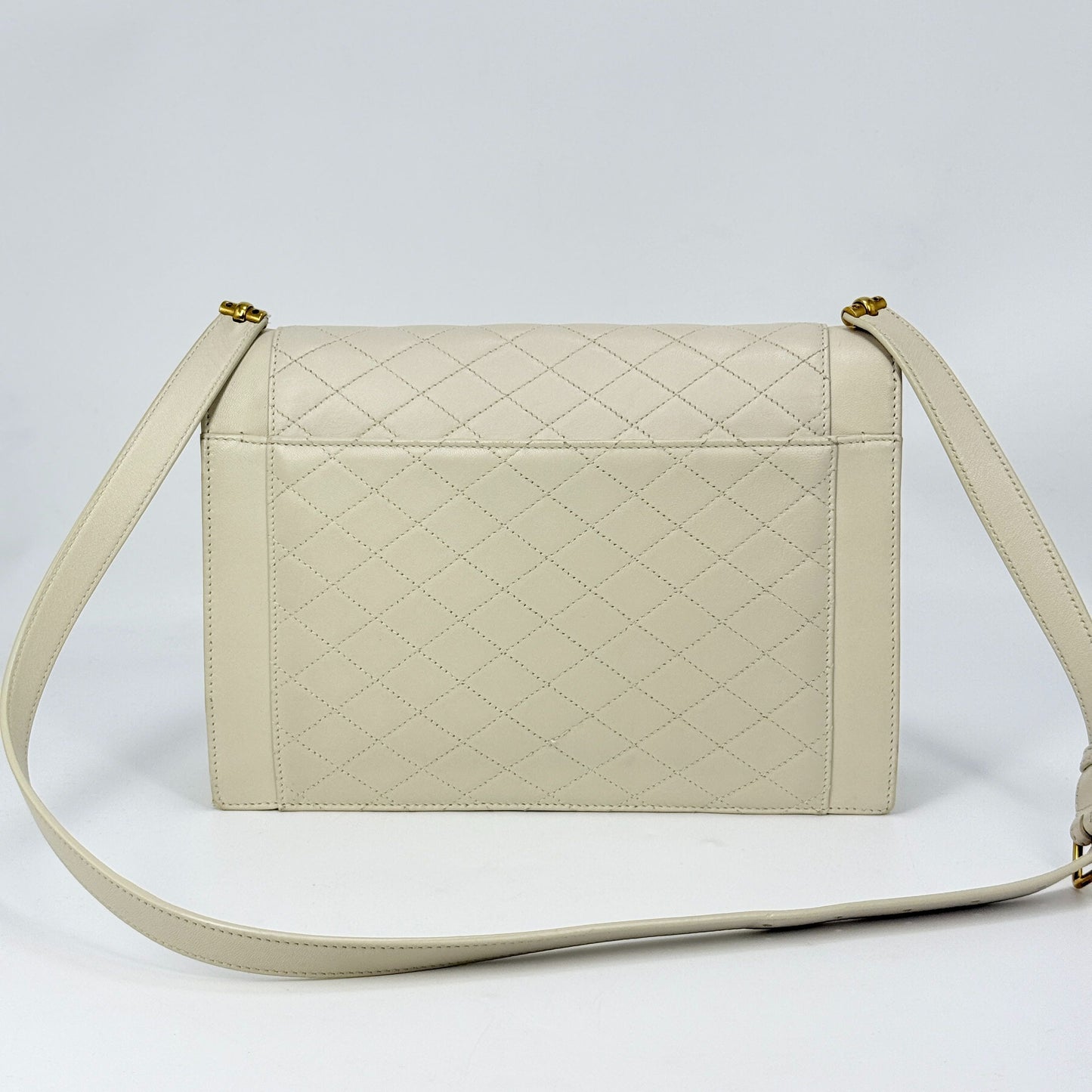 Saint Laurent - Envelope - Lambskin leather - White - (small)