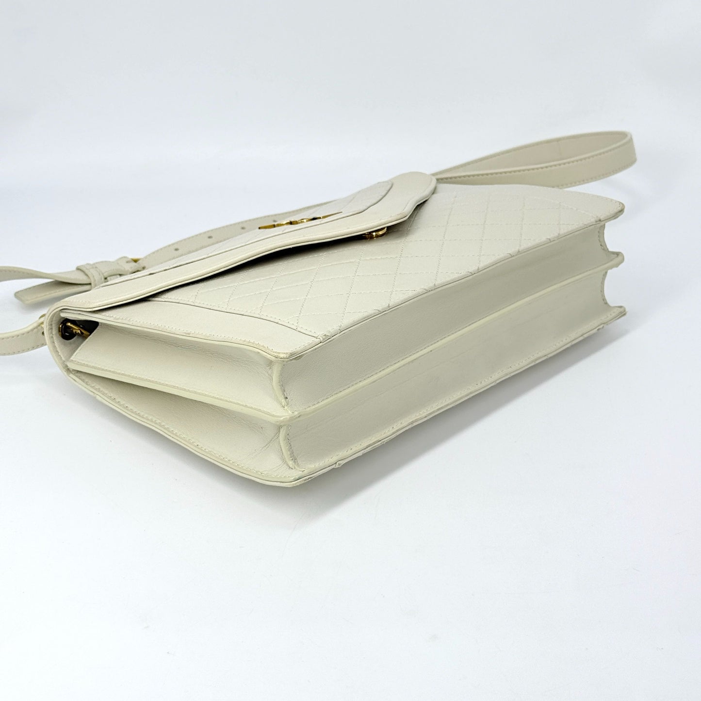 Saint Laurent - Envelope - Lambskin leather - White - (small)