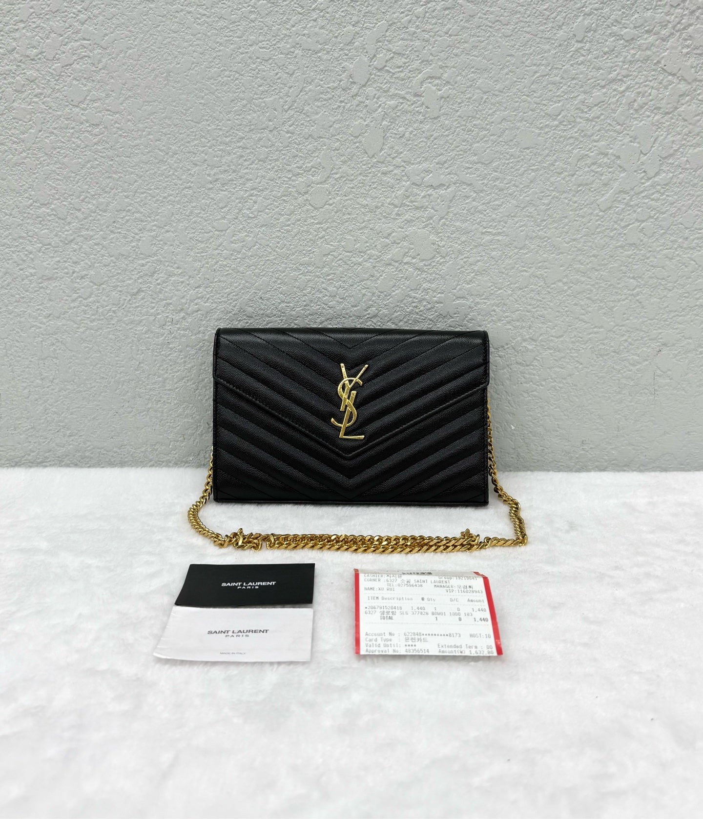 Saint Laurent - Envelope - Leather - Black - (medium)