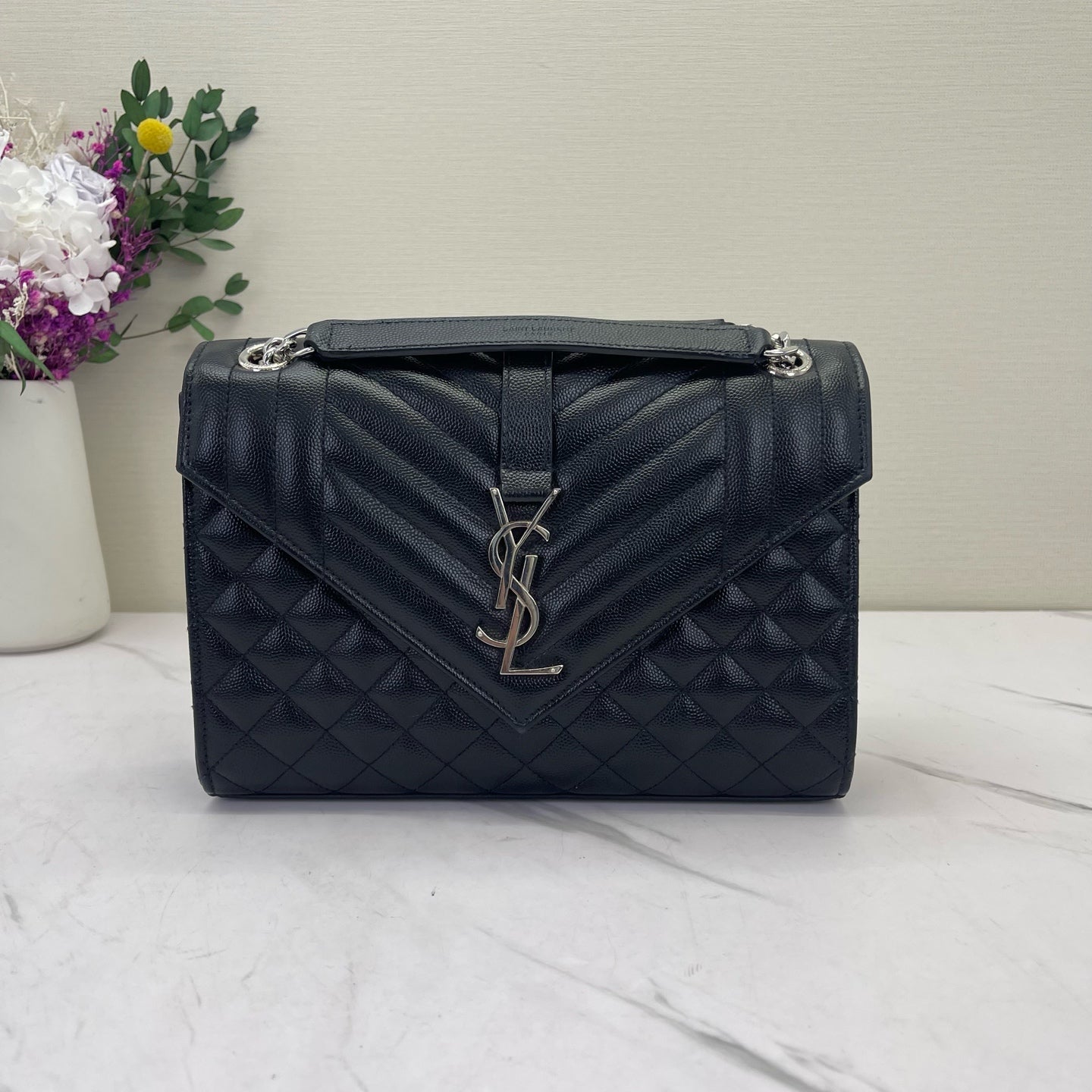 Saint Laurent - Envelope - Leather - Black - (medium)