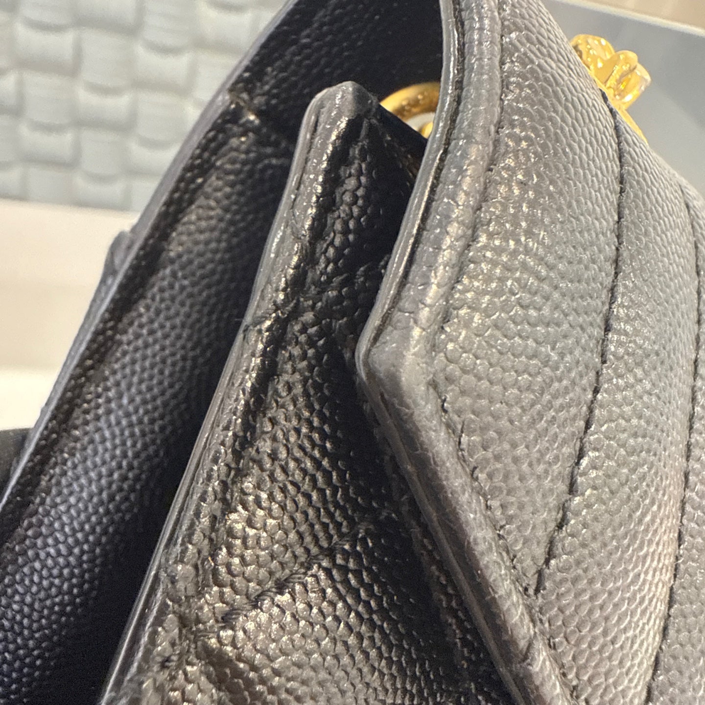 Saint Laurent - Envelope - Leather - Black - (medium)
