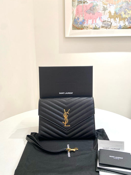 Saint Laurent - Envelope - Leather - Black - (mini)