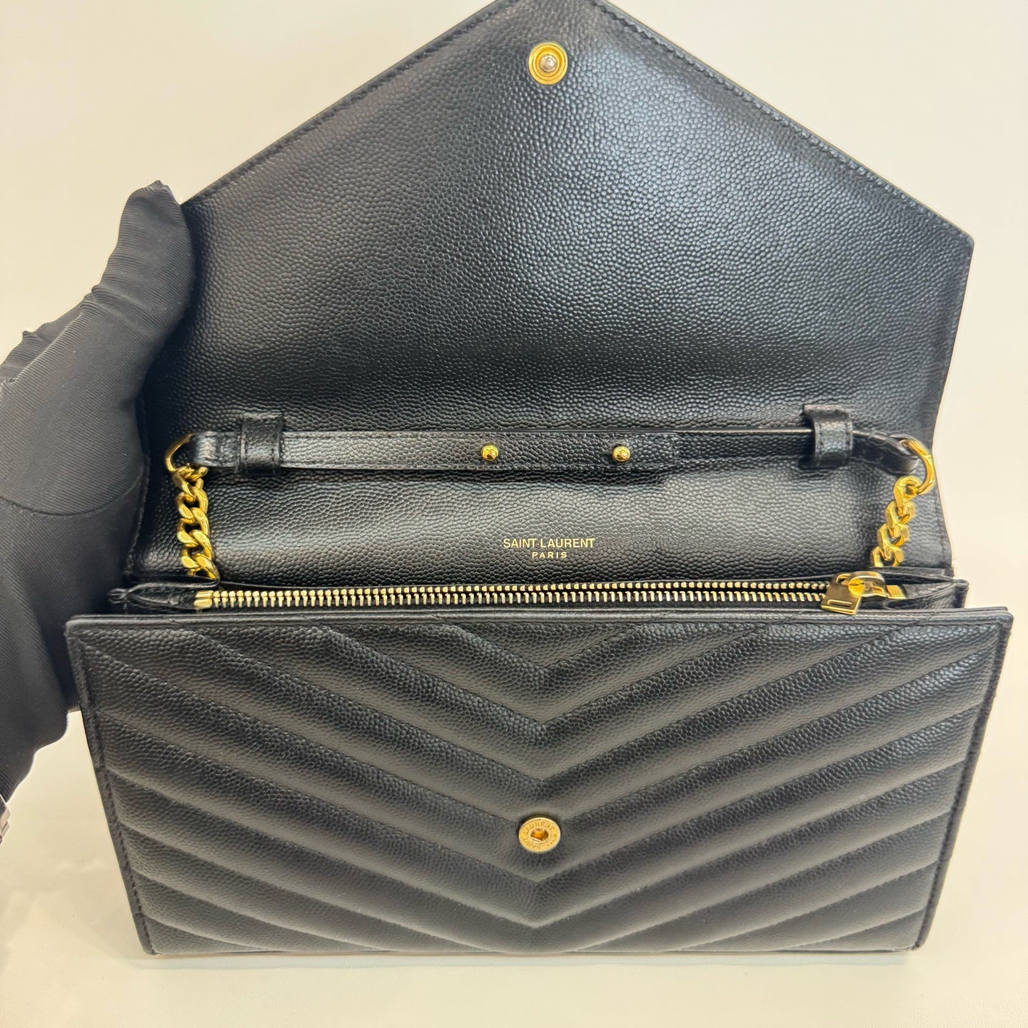 Saint Laurent - Envelope - Leather - Black - (mini)