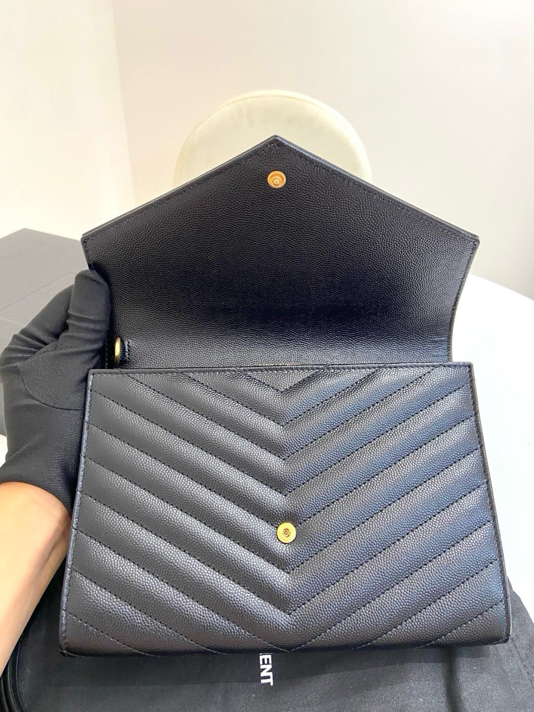 Saint Laurent - Envelope - Leather - Black - (mini)