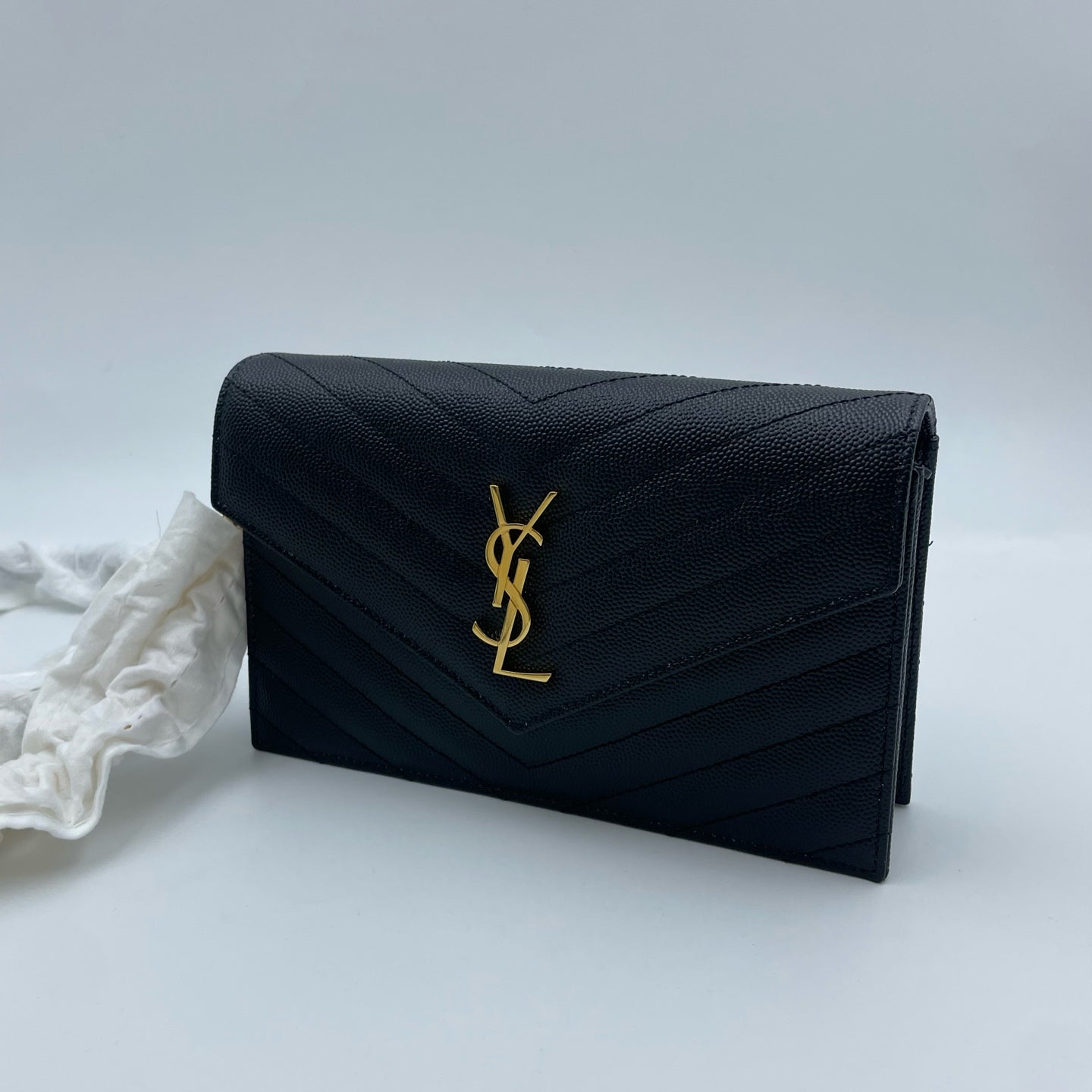 Saint Laurent - Envelope - Leather - Black - (small)