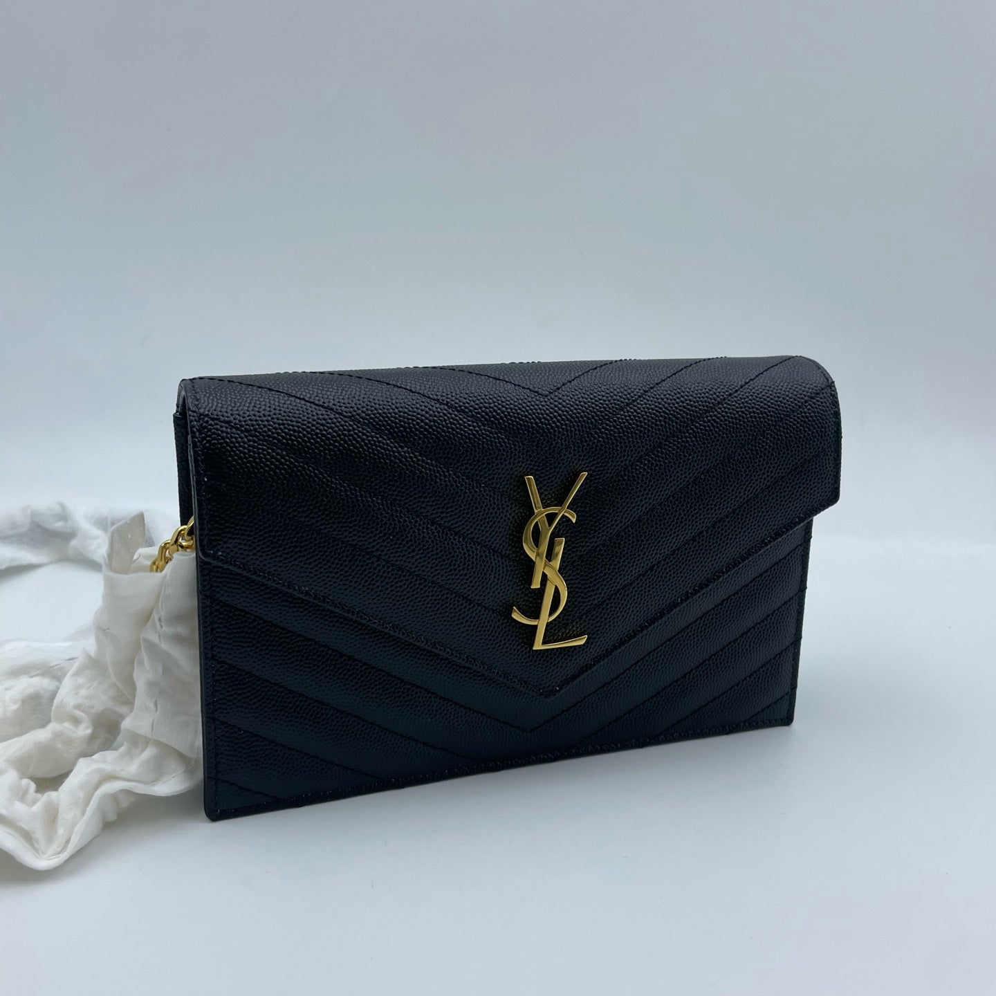 Saint Laurent - Envelope - Leather - Black - (small)