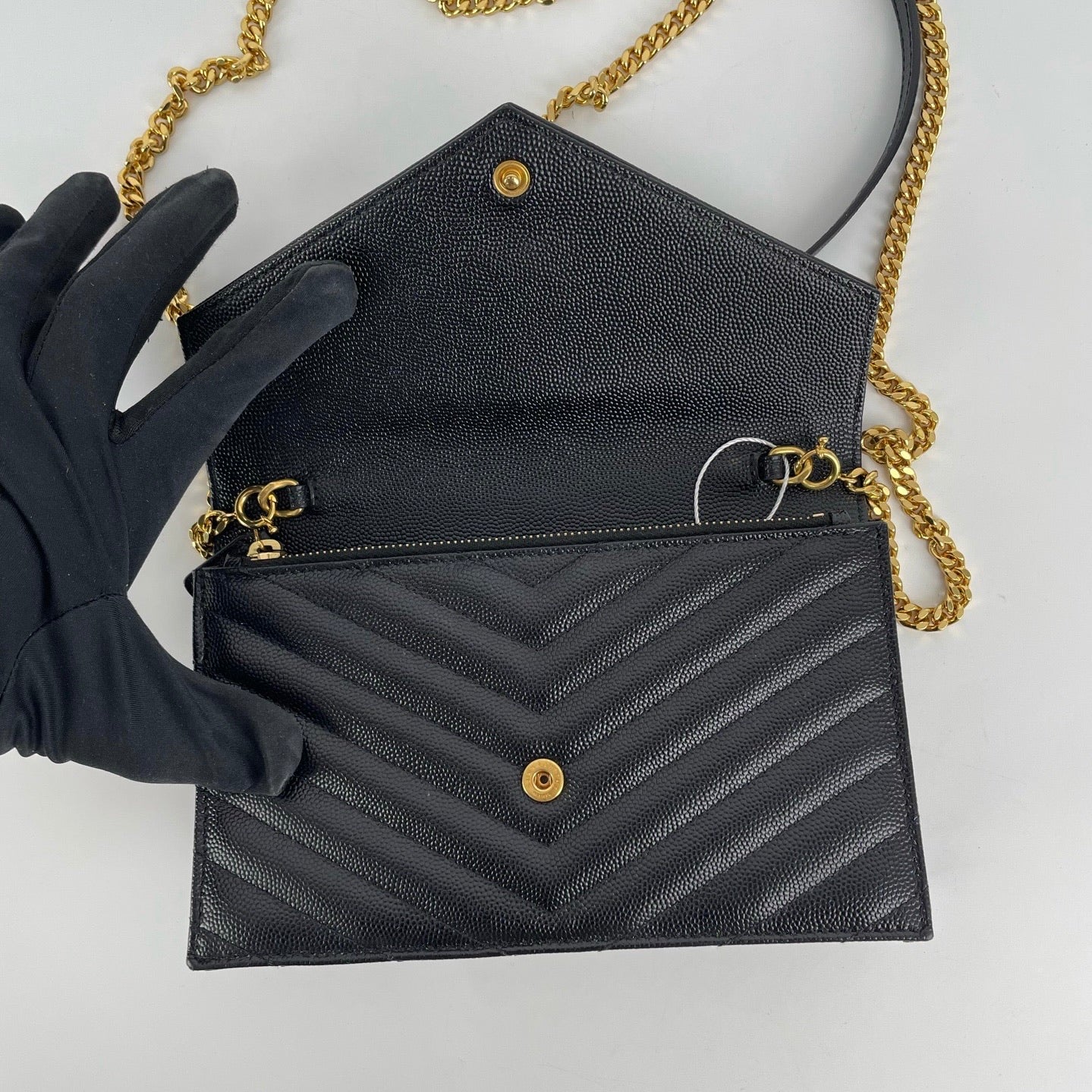 Saint Laurent - Envelope - Leather - Black - (small)