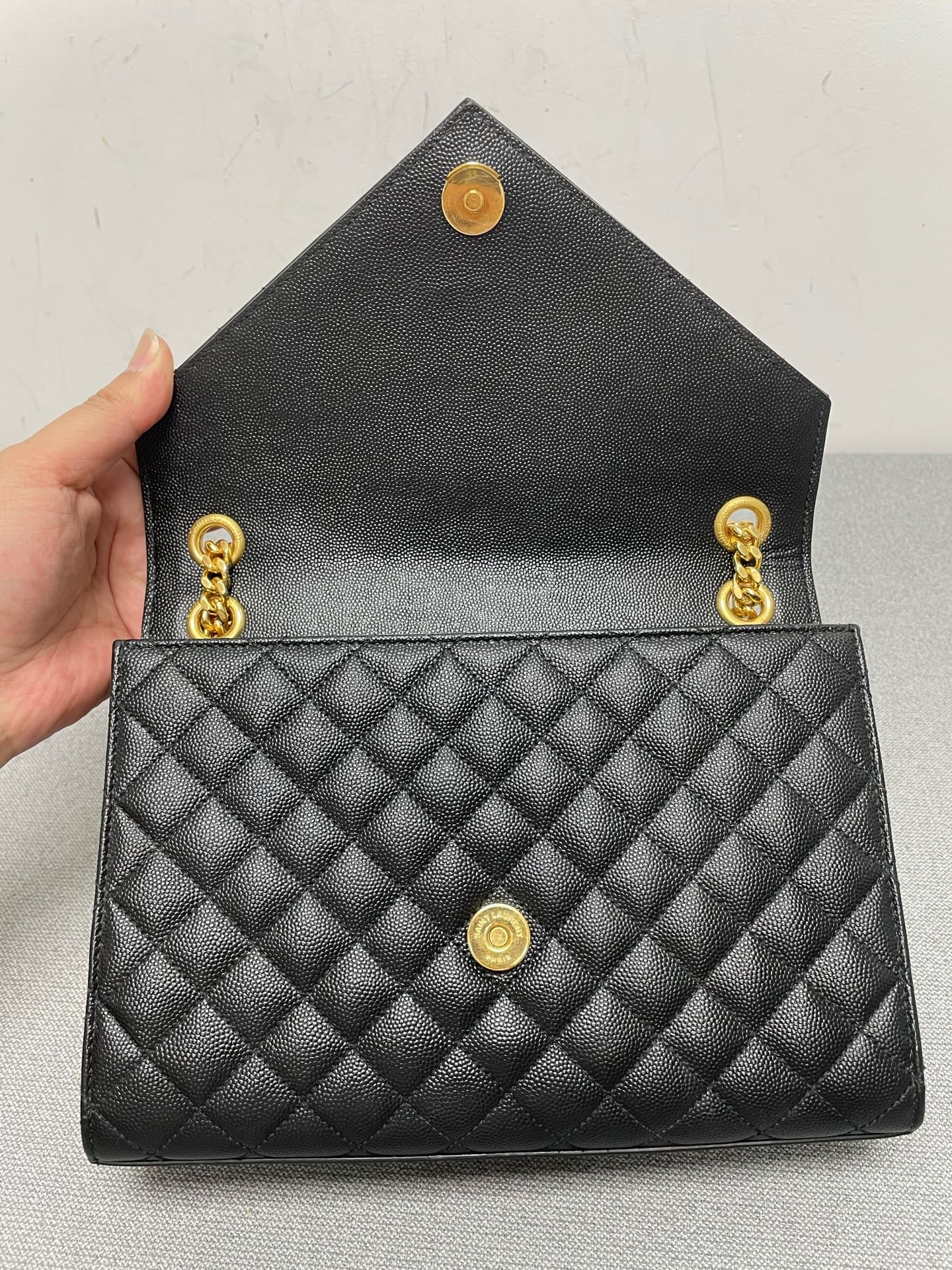 Saint Laurent - Envelope - Leather - Black - (Small)