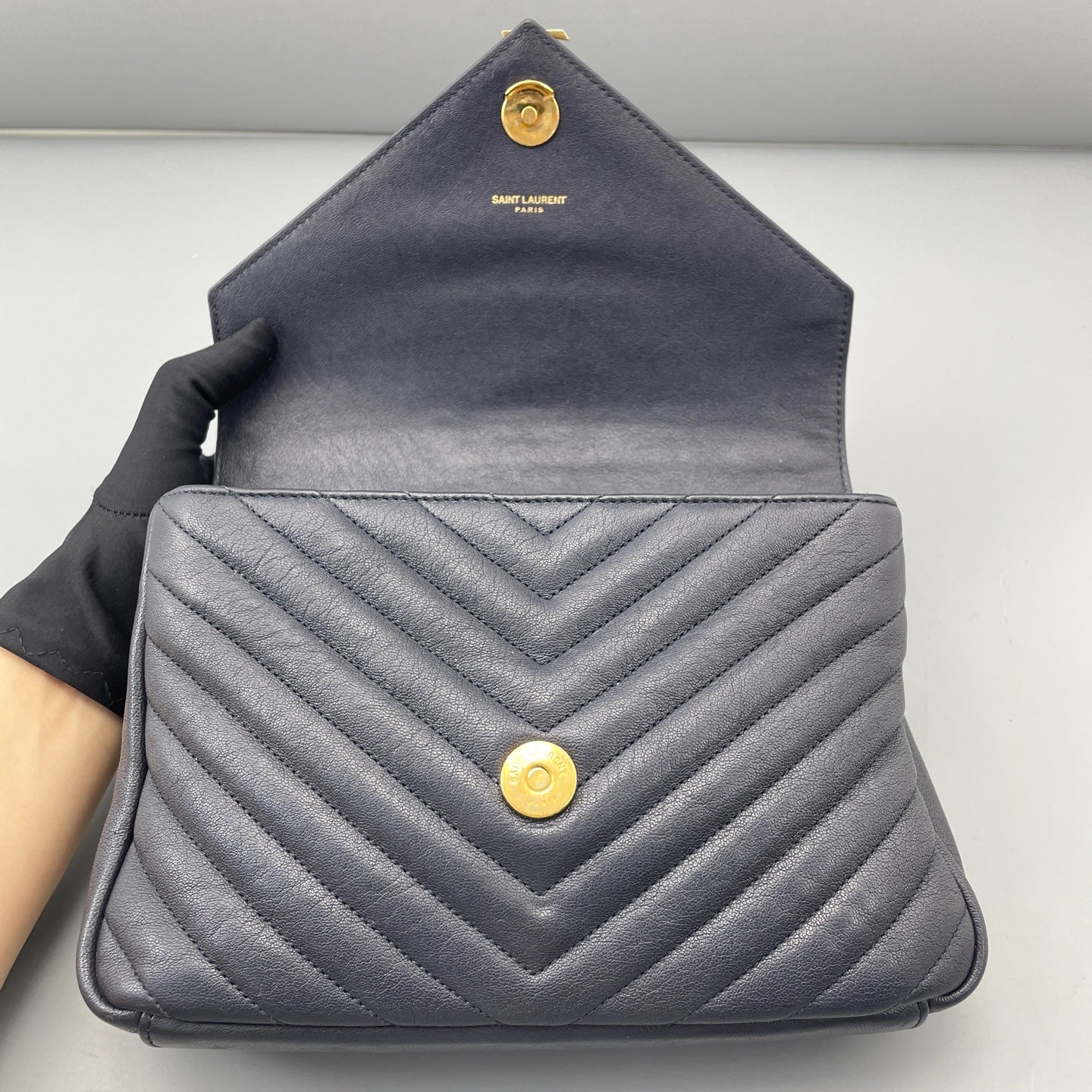 Saint Laurent - Envelope - Leather - Blue - (medium)