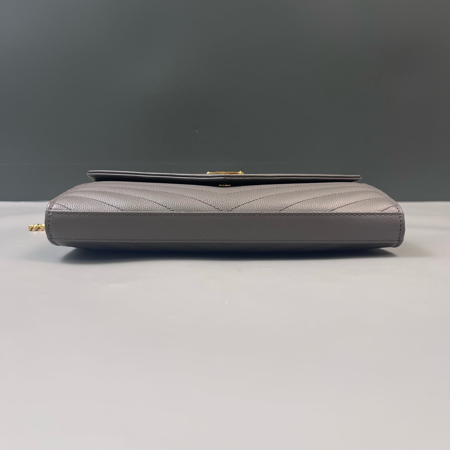 Saint Laurent - Envelope - Leather - Grey - (small)