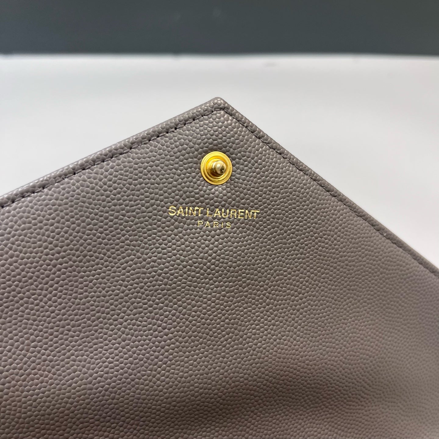 Saint Laurent - Envelope - Leather - Grey - (small)