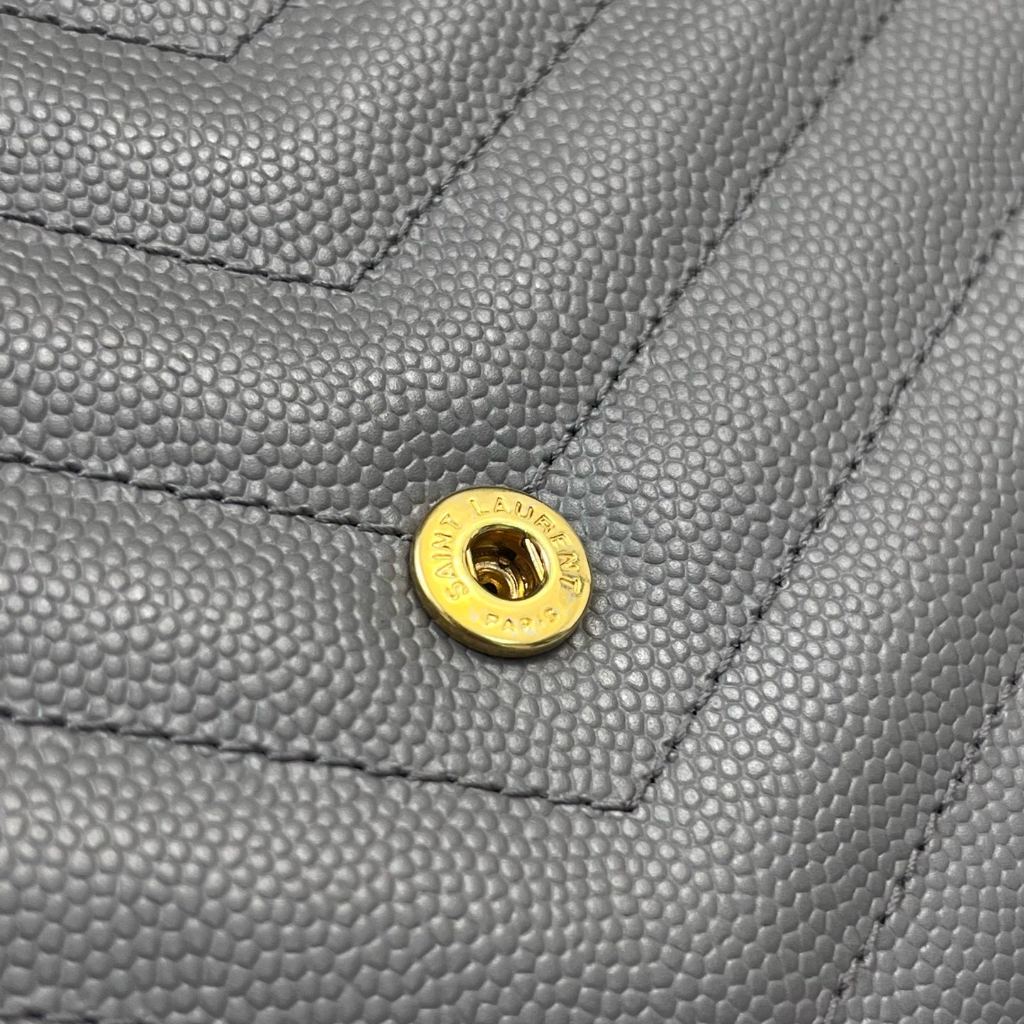 Saint Laurent - Envelope - Leather - Grey - (small)