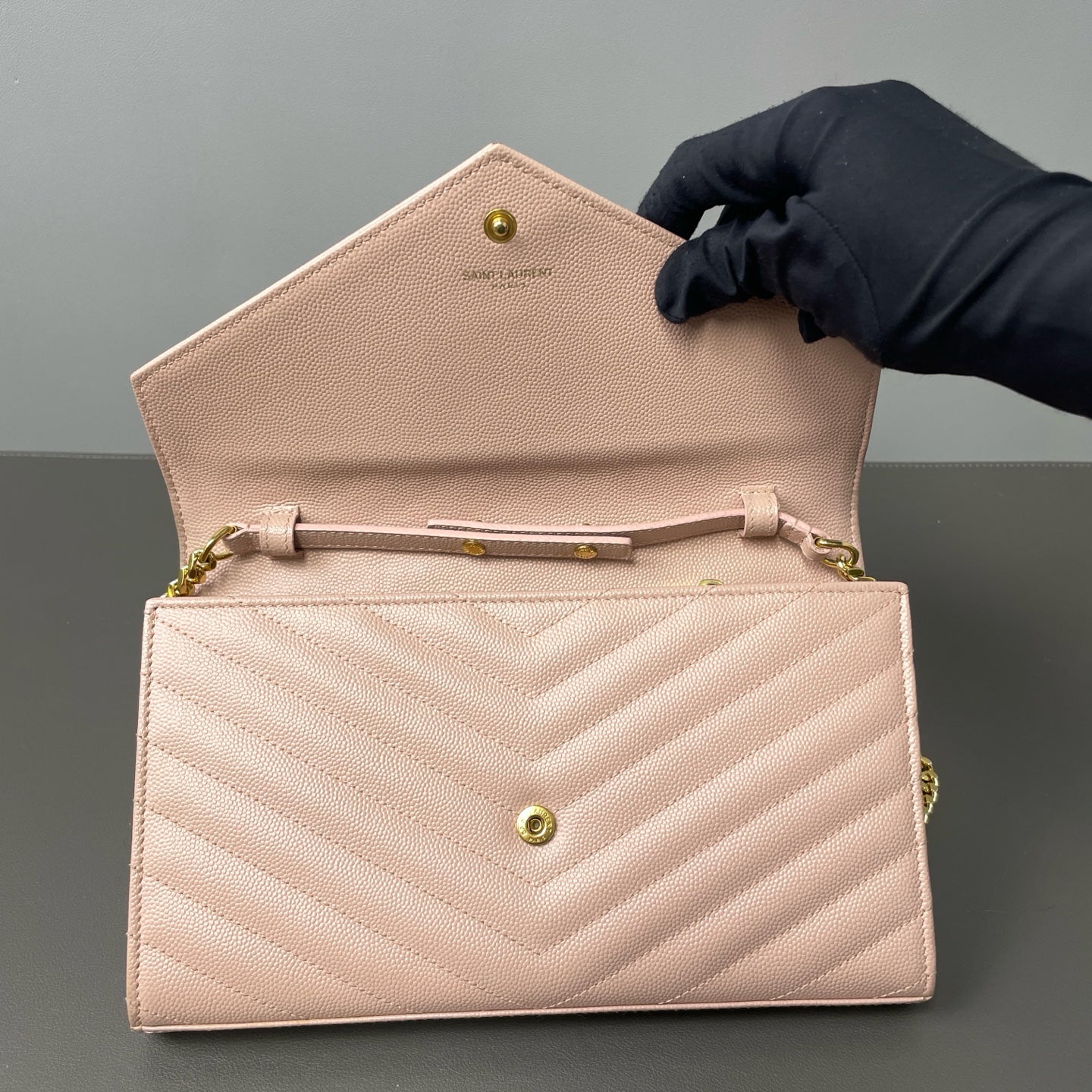 Saint Laurent - Envelope - Leather - Pink - (mini)