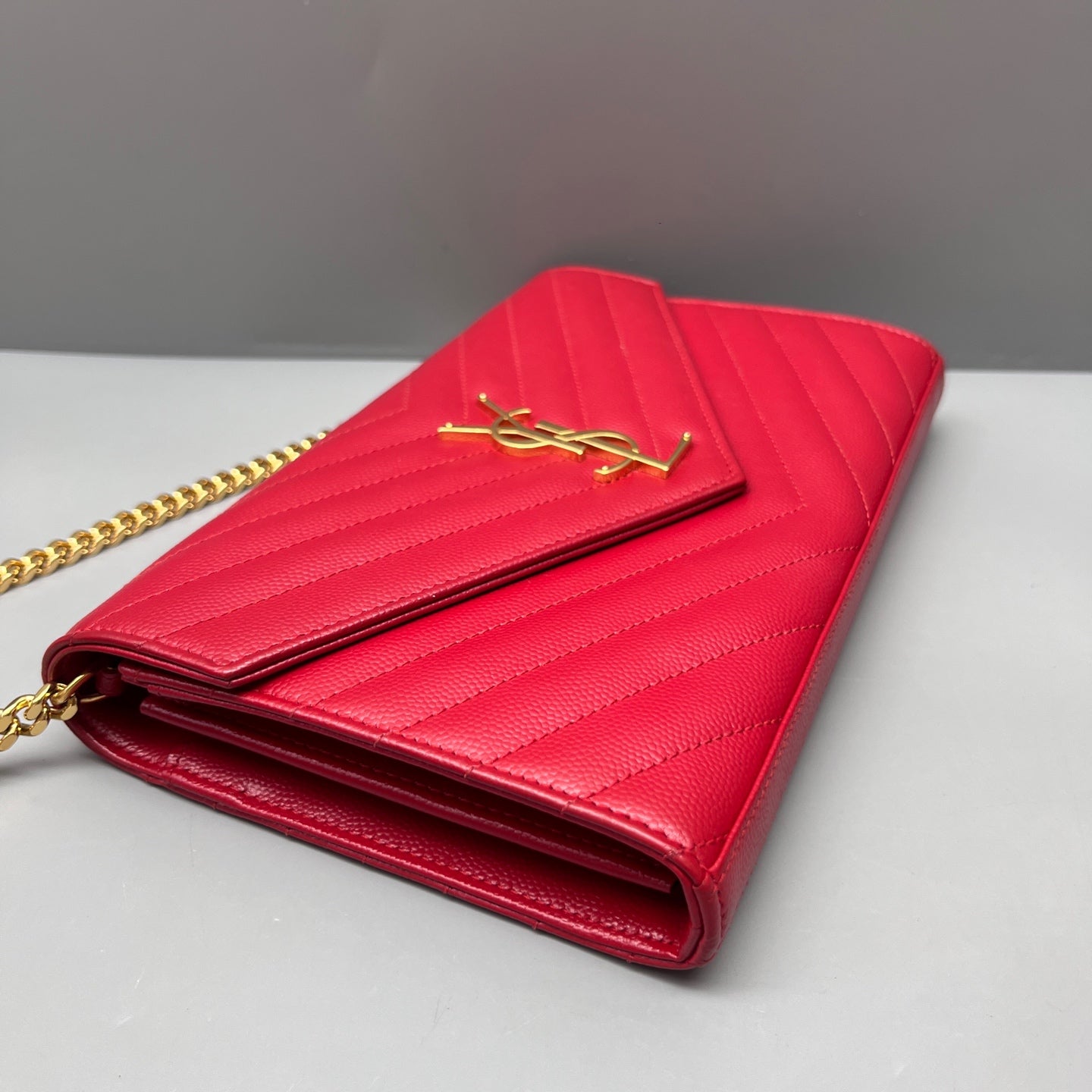 Saint Laurent - Envelope - Leather - Red - (mini)