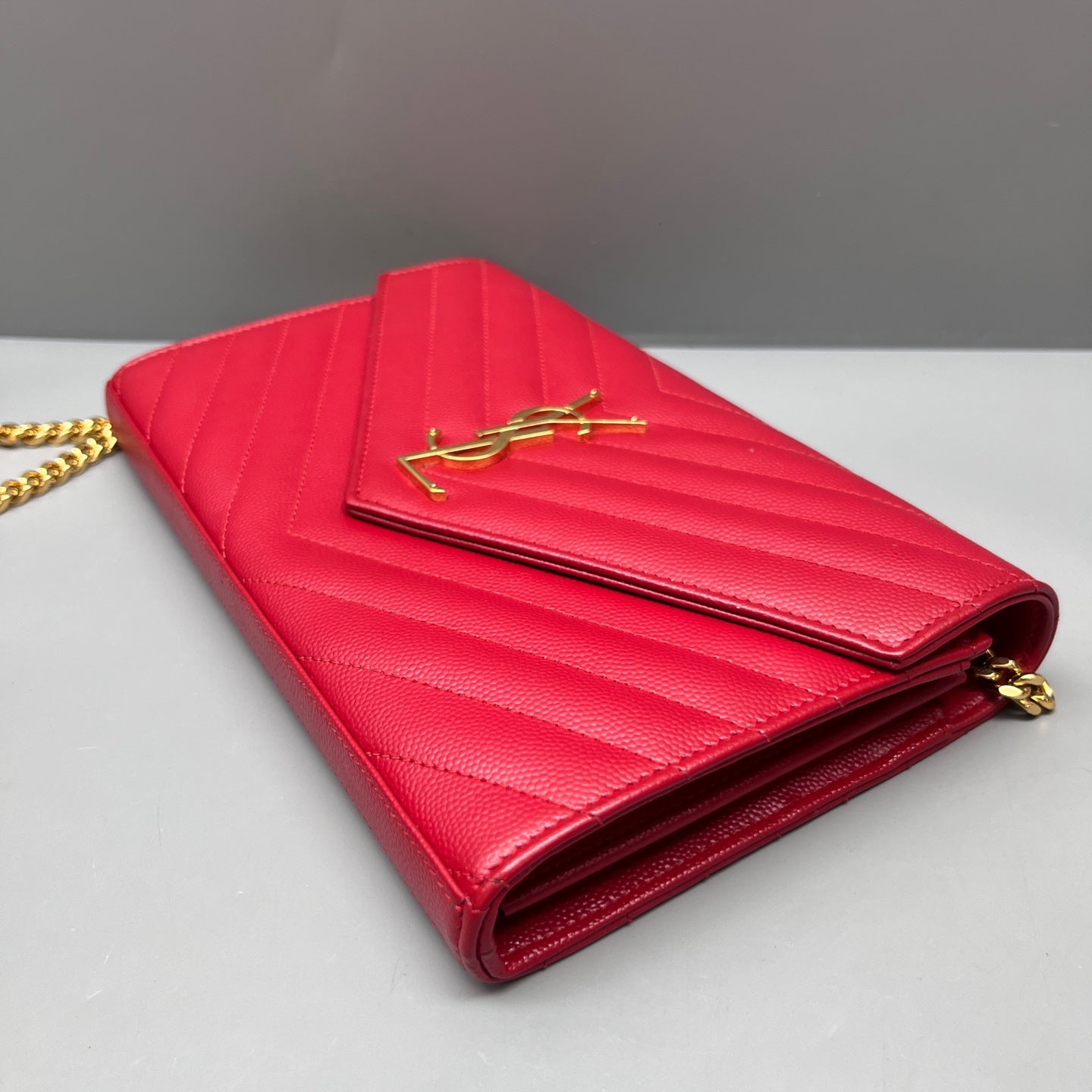 Saint Laurent - Envelope - Leather - Red - (mini)