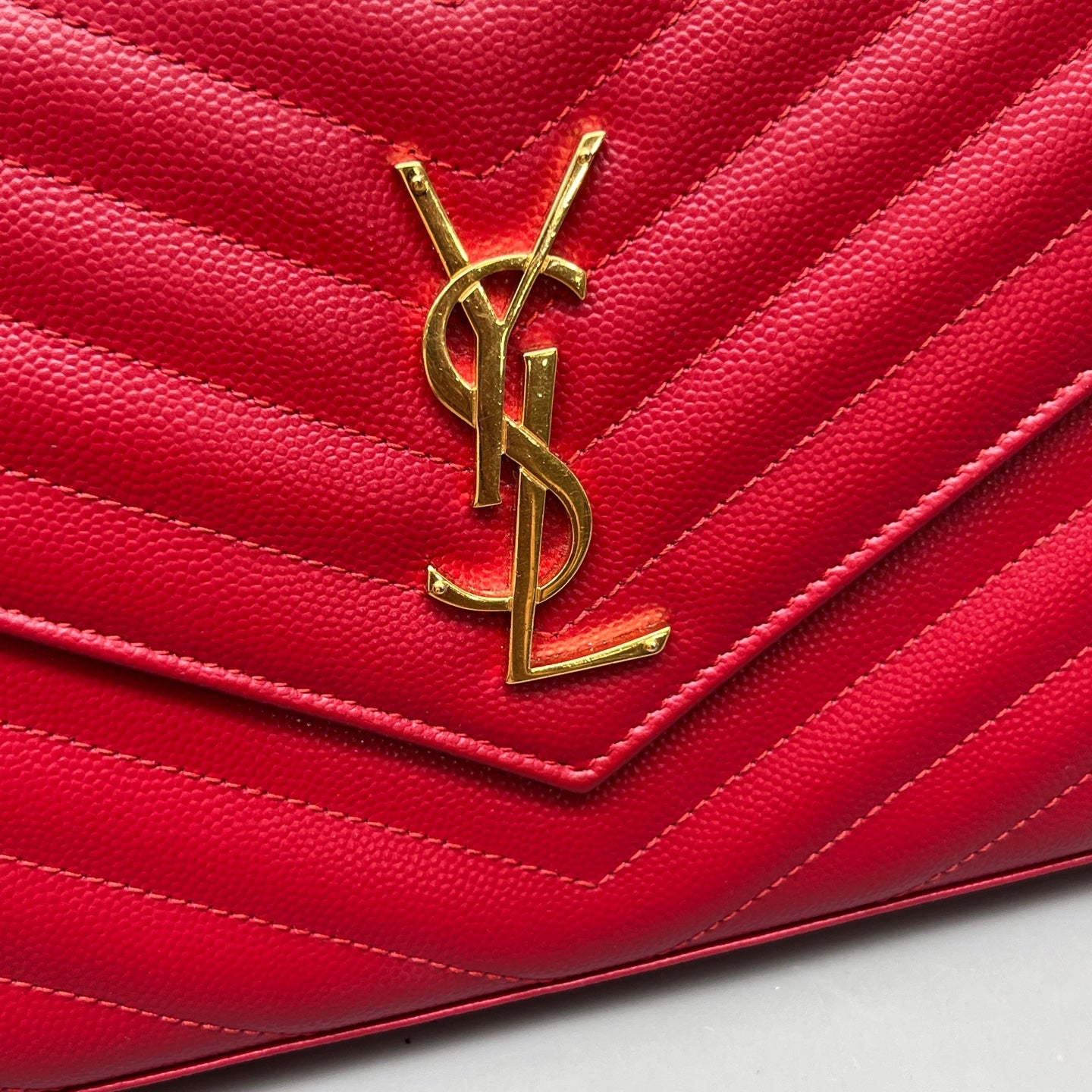 Saint Laurent - Envelope - Leather - Red - (mini)