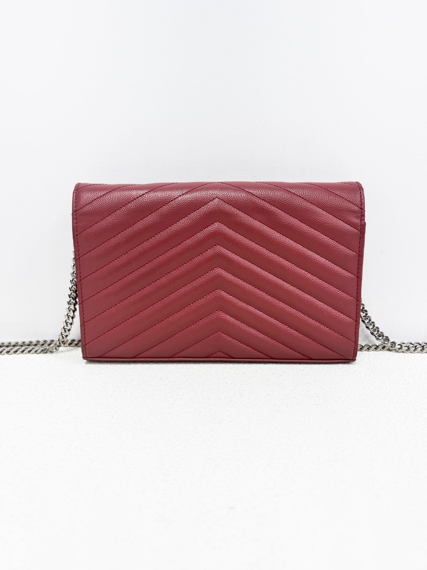 Saint Laurent - Envelope - Leather - Red - (small)