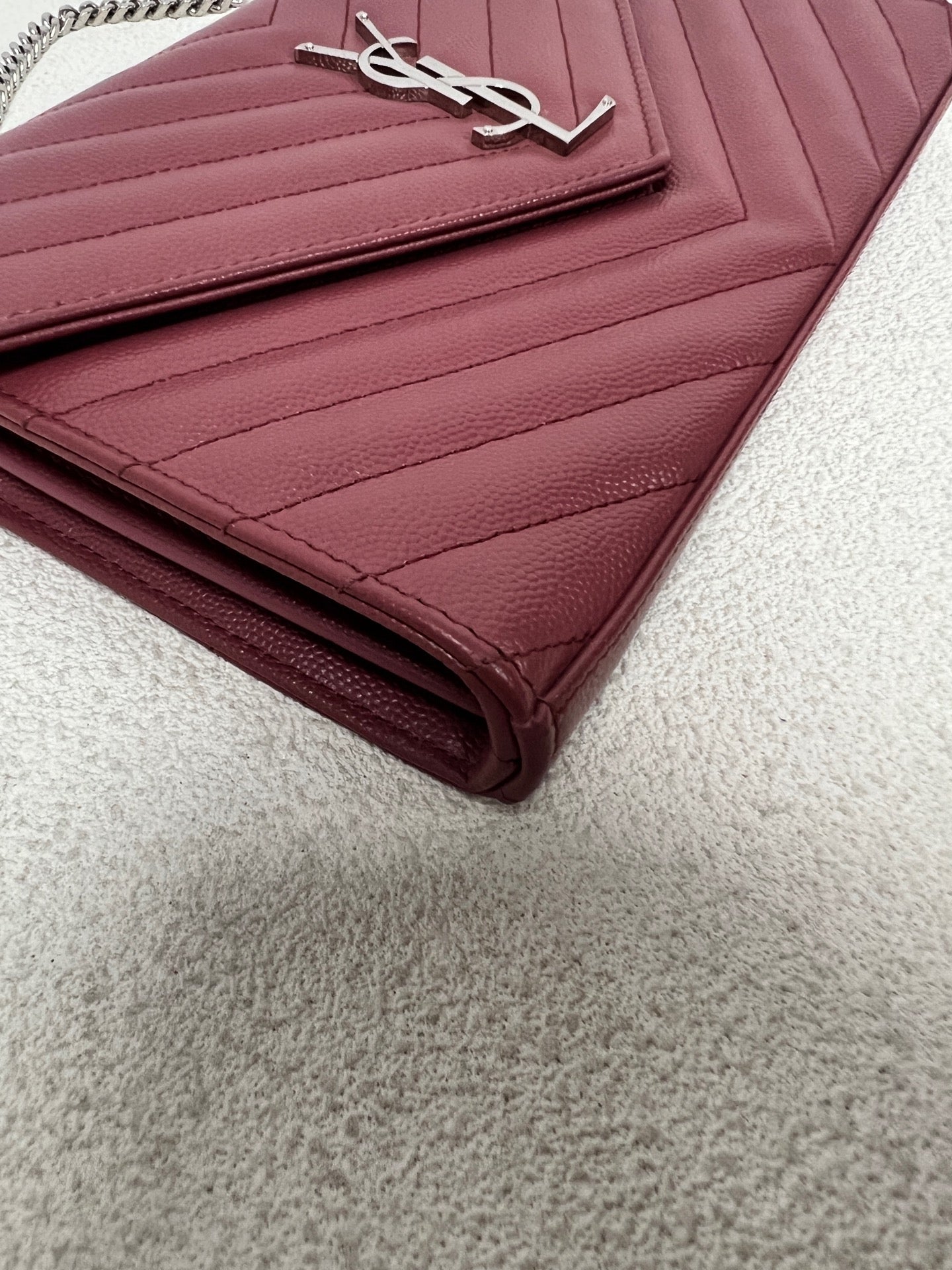 Saint Laurent - Envelope - Leather - Red - (small)
