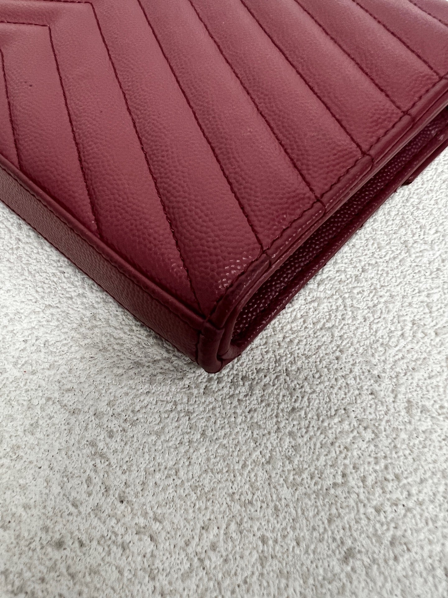 Saint Laurent - Envelope - Leather - Red - (small)