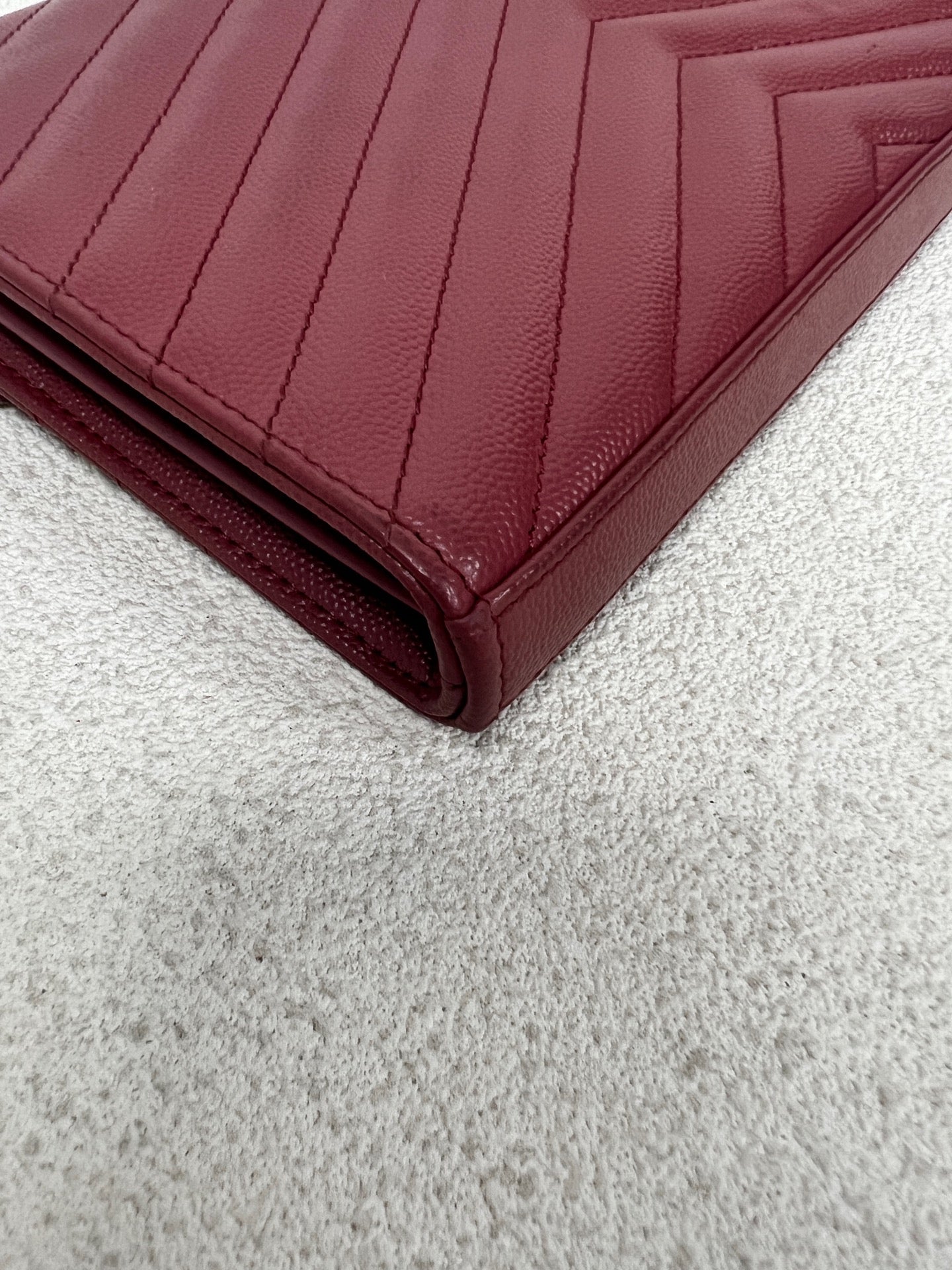 Saint Laurent - Envelope - Leather - Red - (small)
