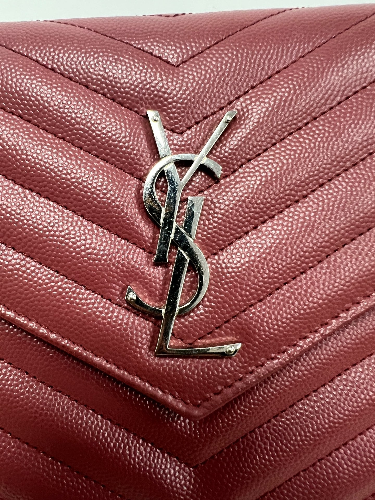Saint Laurent - Envelope - Leather - Red - (small)