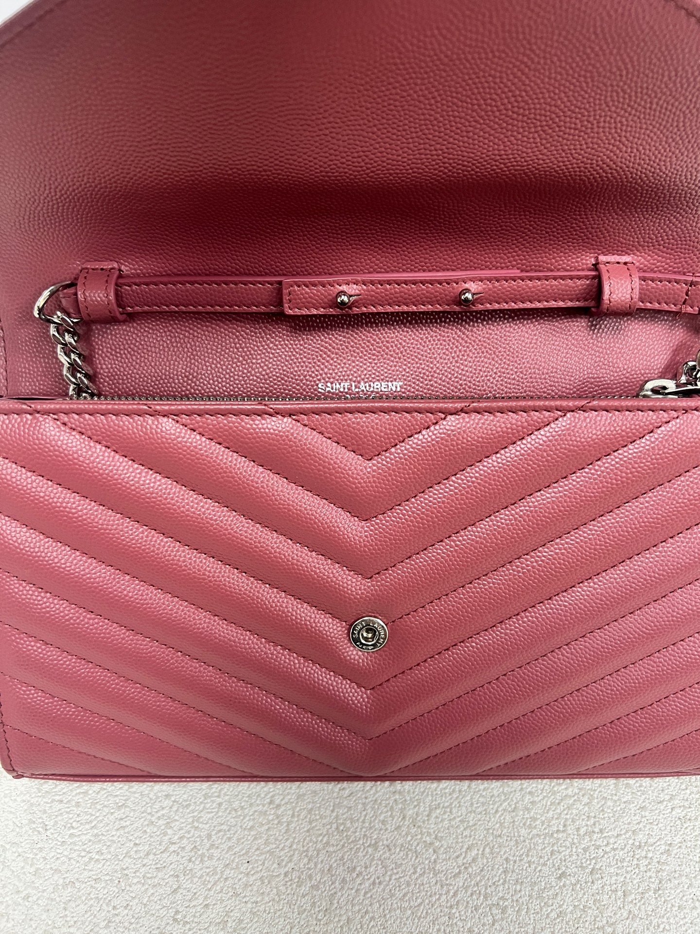Saint Laurent - Envelope - Leather - Red - (small)
