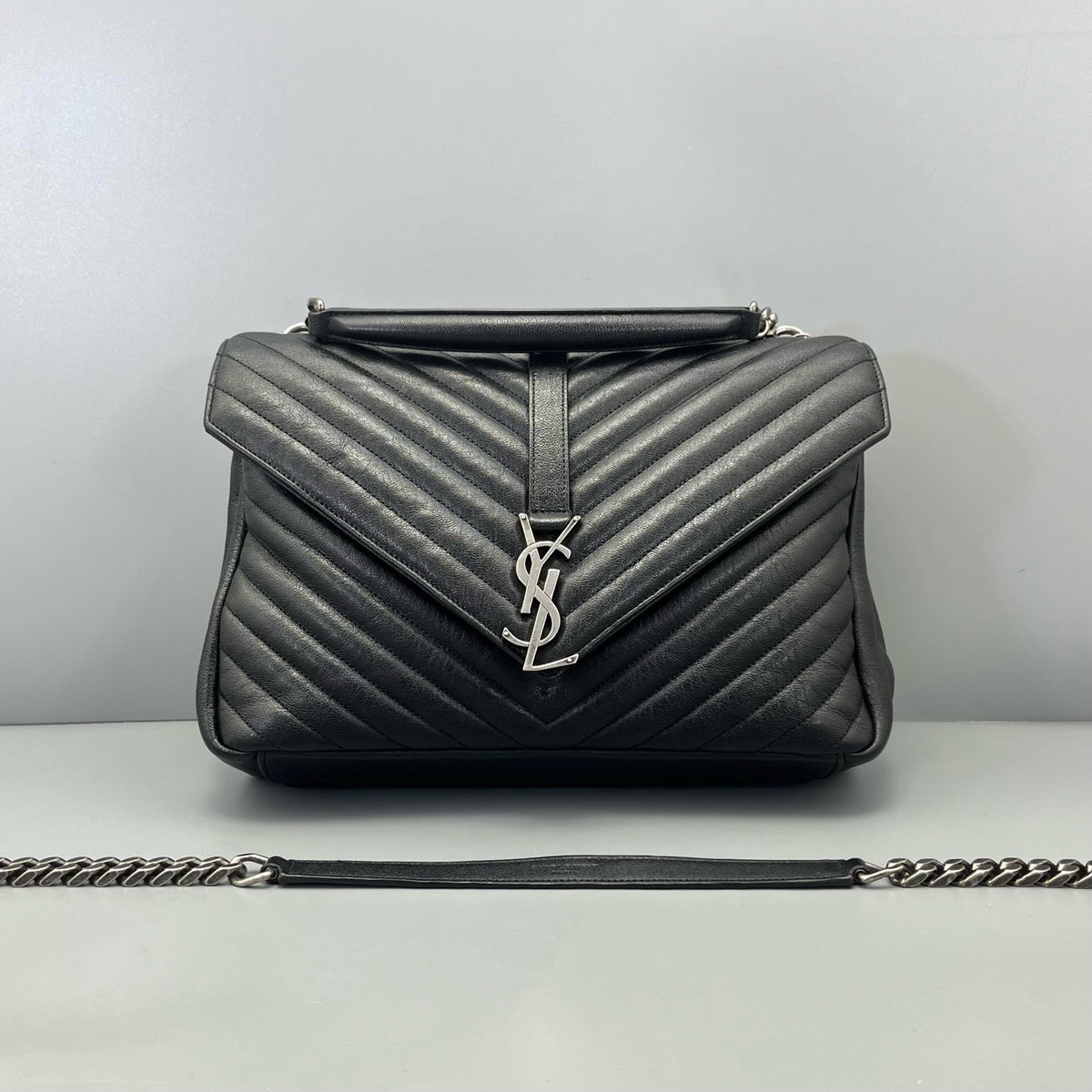 Saint Laurent - Envelope Messenger Bag - Leather - Black - (large)