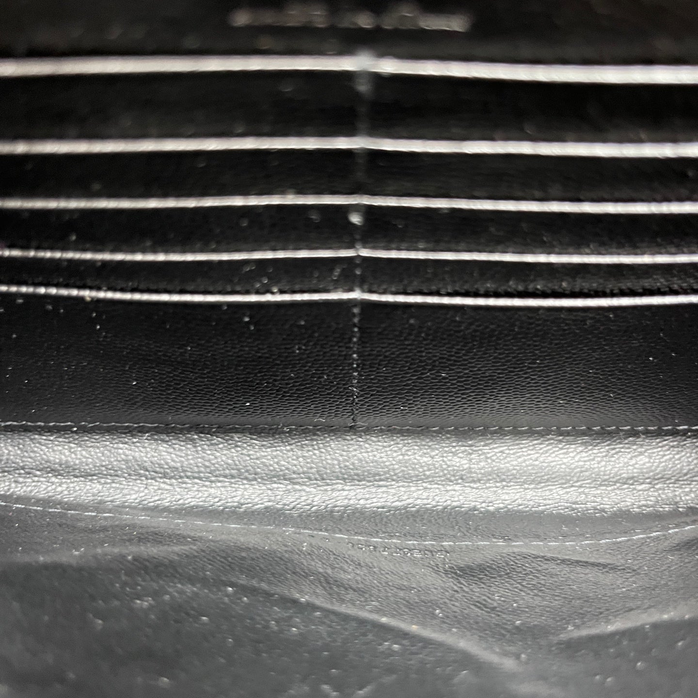 Saint Laurent - Envelope WOC - Grain de poudre embossed leather - Black with Silver-Tone Hardware - (small)