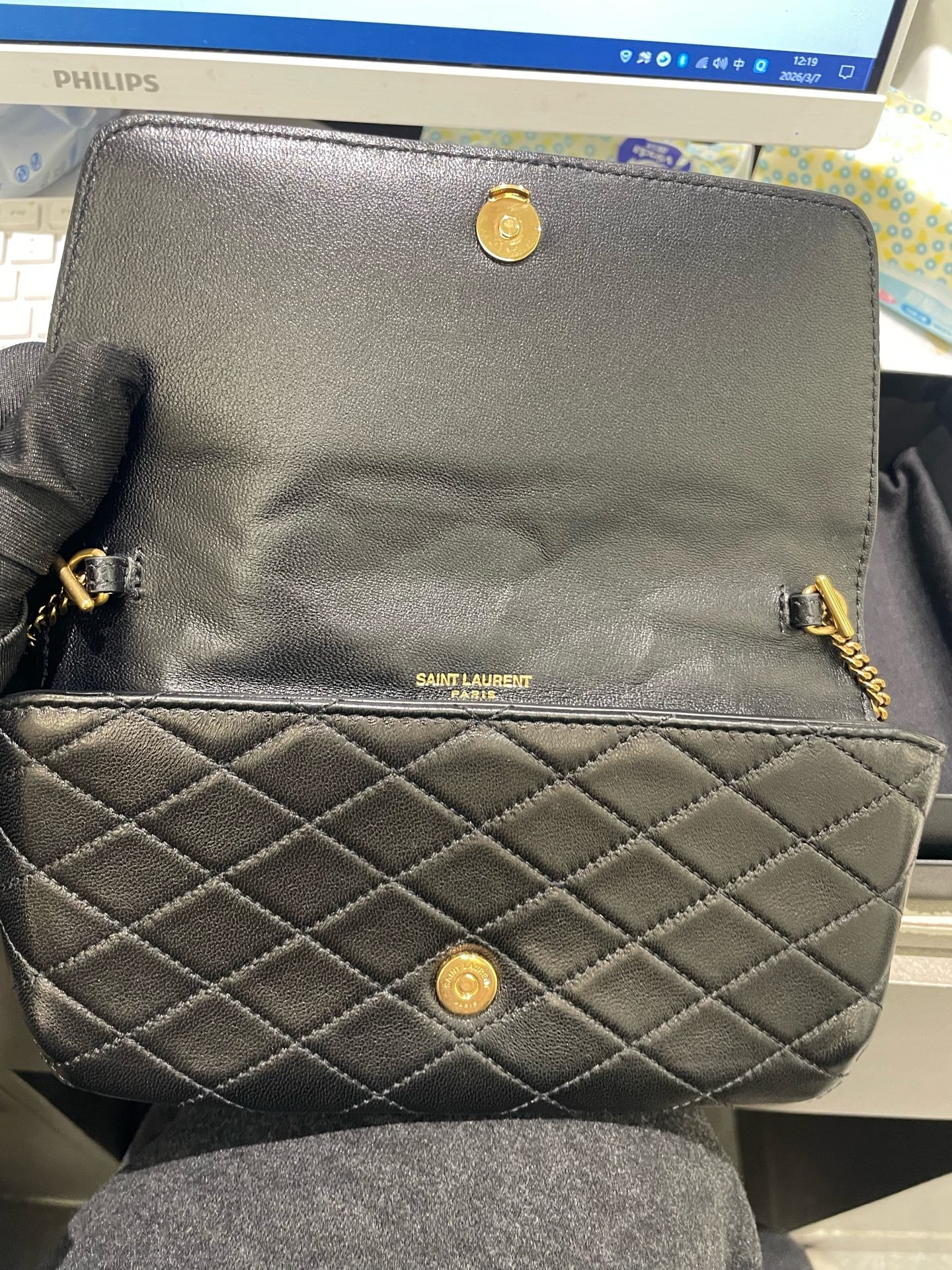 Saint Laurent - GABY - Leather - Black