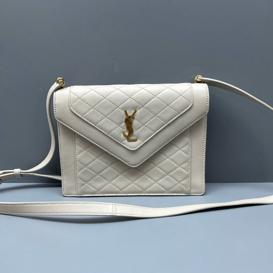 Saint Laurent - Gaby Envelope Bag - Leather - White - (small)