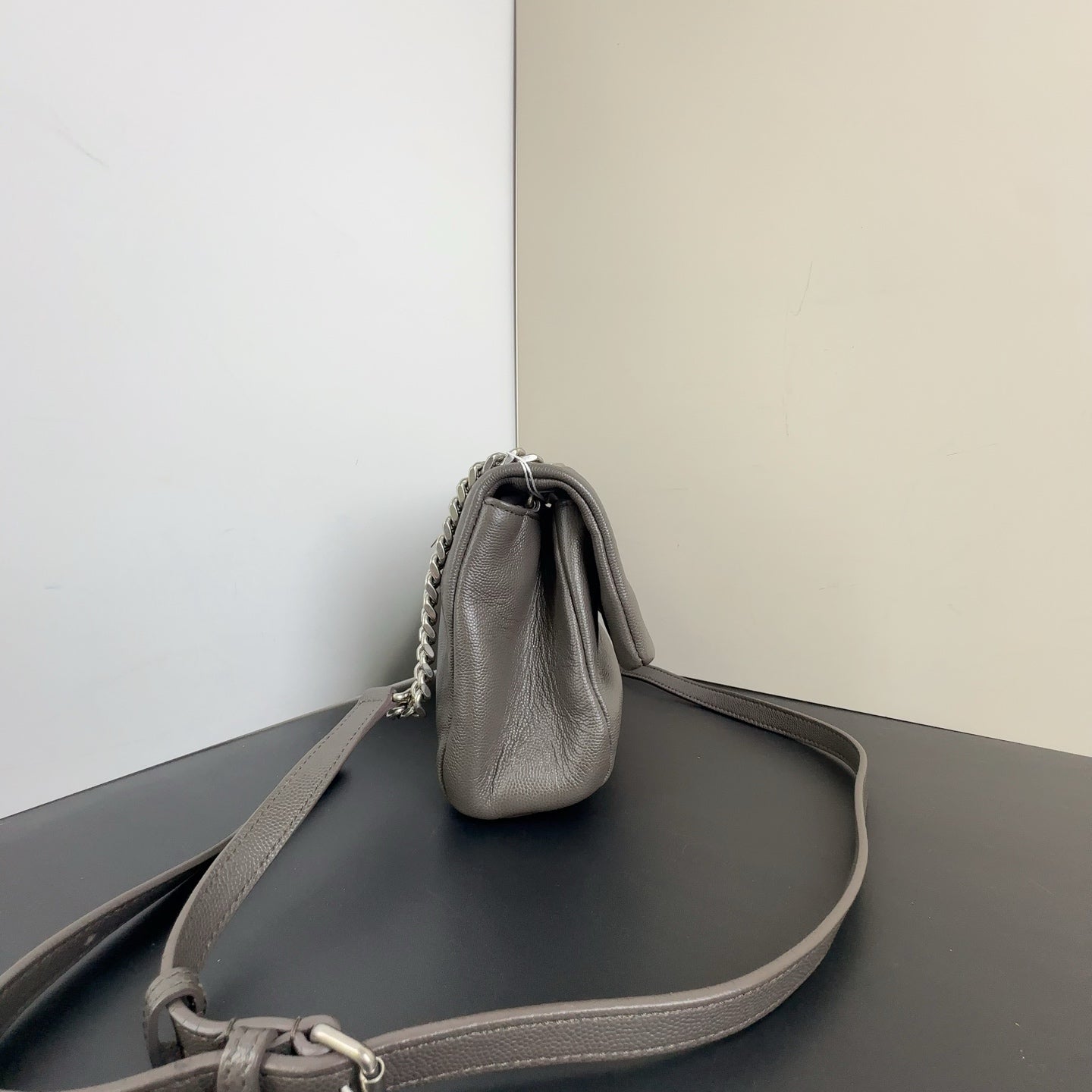 Saint Laurent - Hollywood Chain Bag - Leather - Grey - (medium)