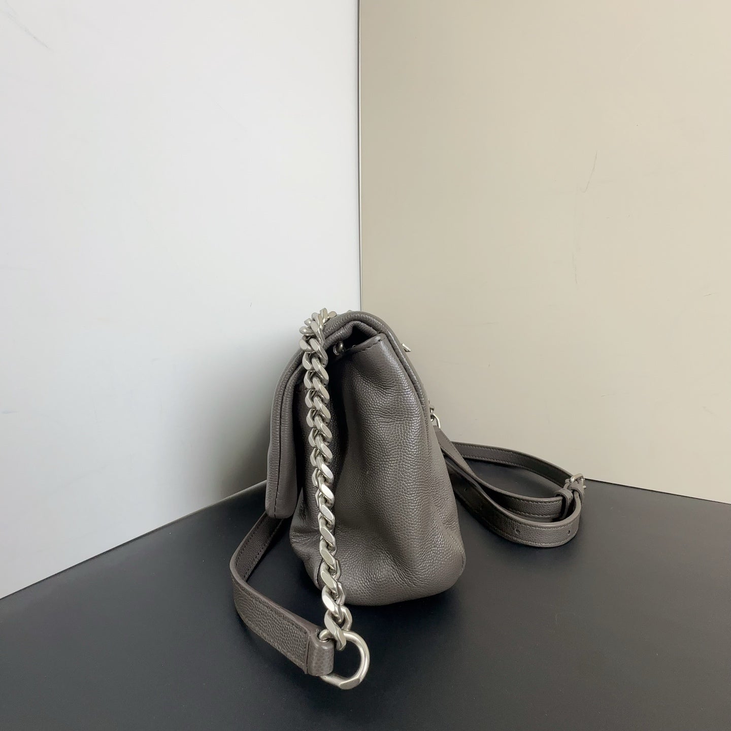 Saint Laurent - Hollywood Chain Bag - Leather - Grey - (medium)
