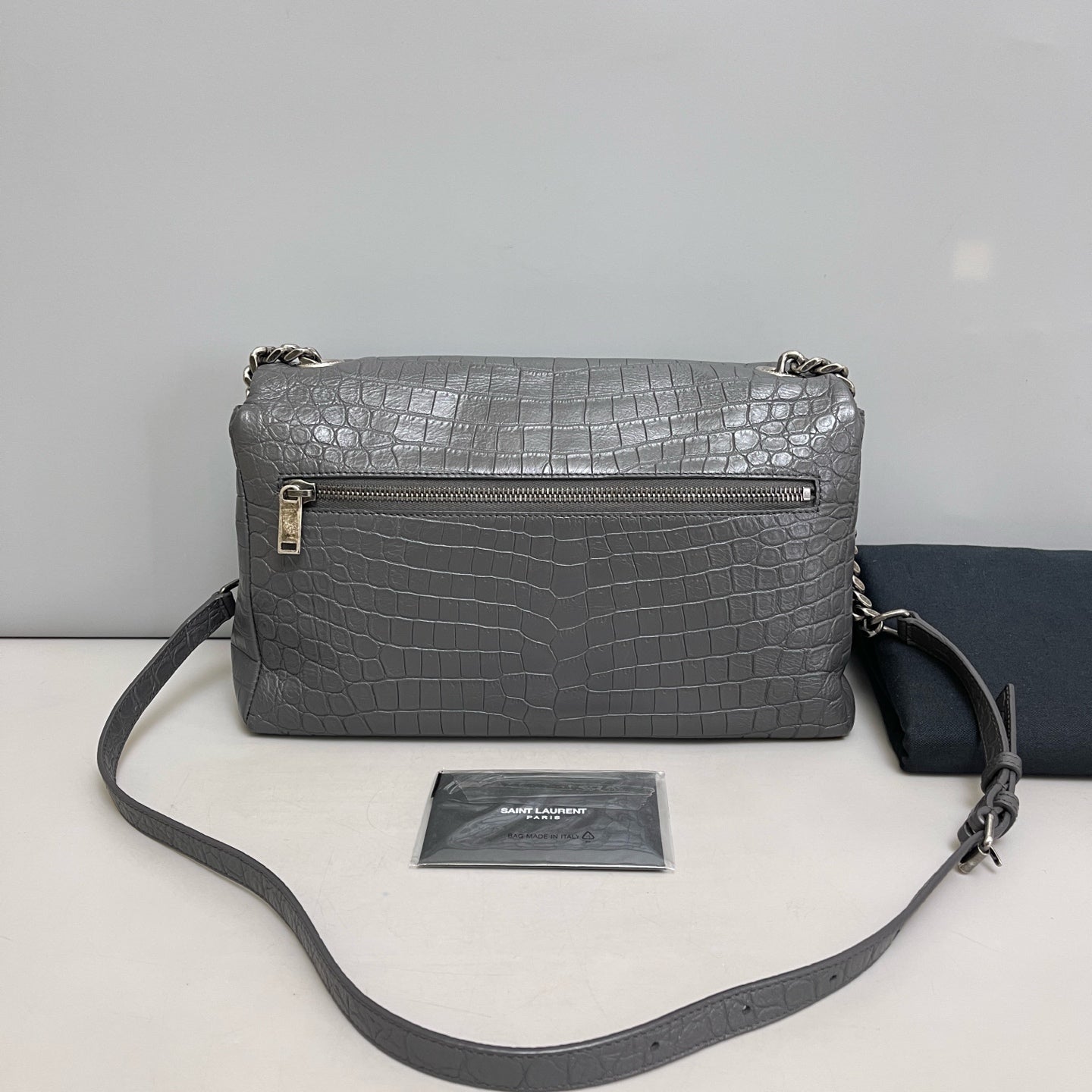 Saint Laurent - Hollywood - Leather - Grey - (medium)