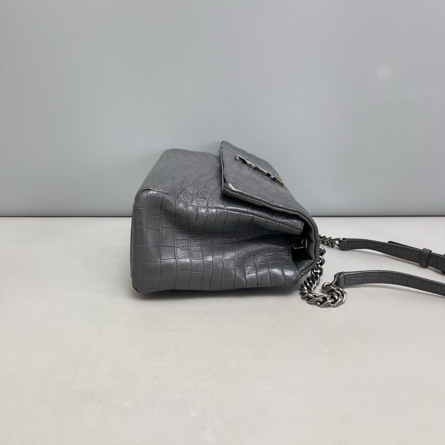 Saint Laurent - Hollywood - Leather - Grey - (medium)