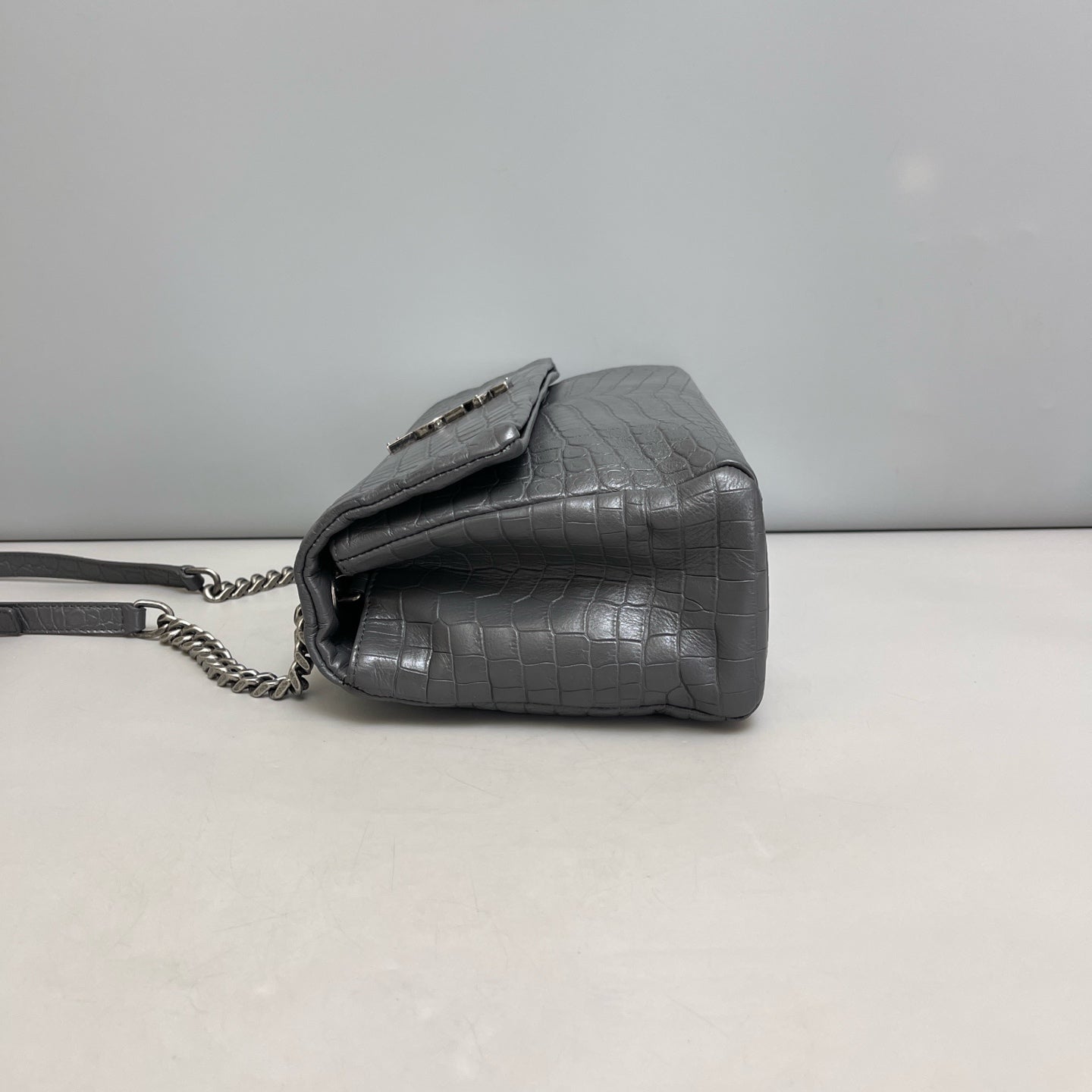 Saint Laurent - Hollywood - Leather - Grey - (medium)