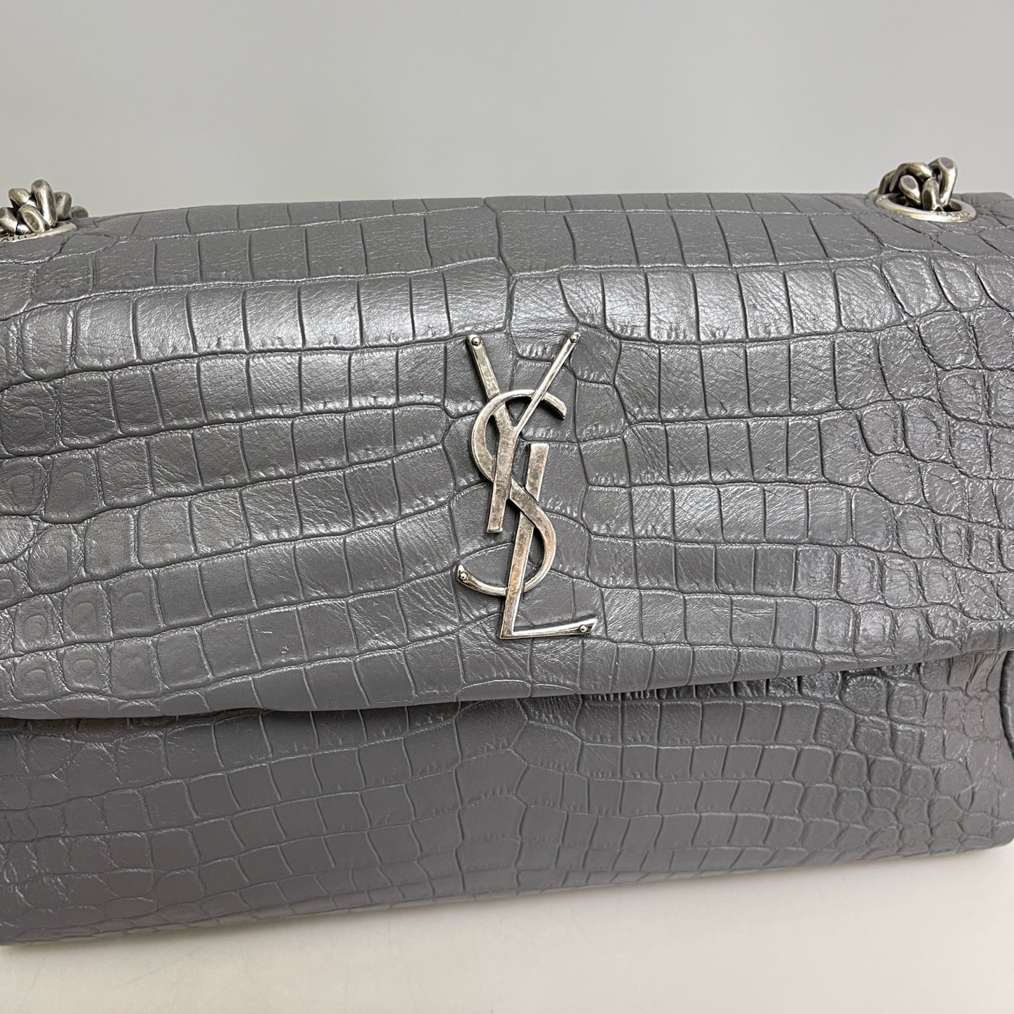 Saint Laurent - Hollywood - Leather - Grey - (medium)