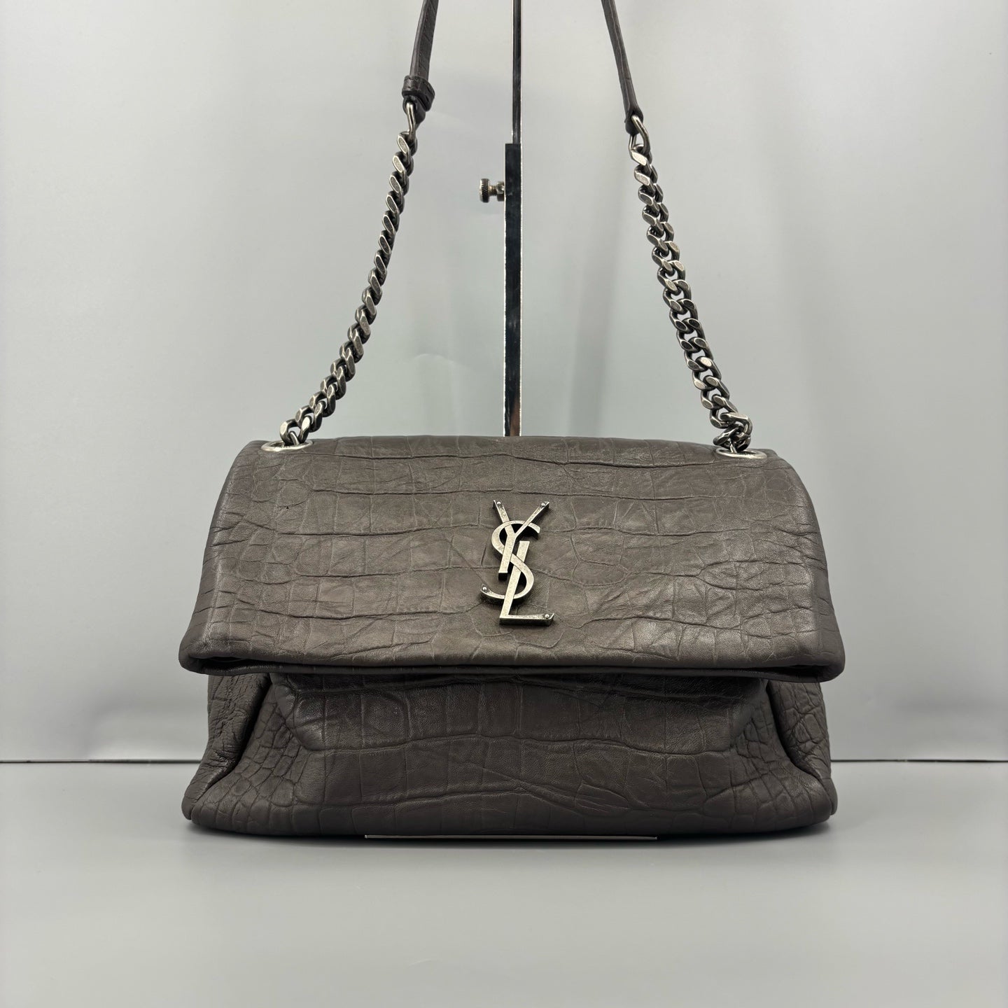 Saint Laurent - Hollywood - Leather - Grey - (small)