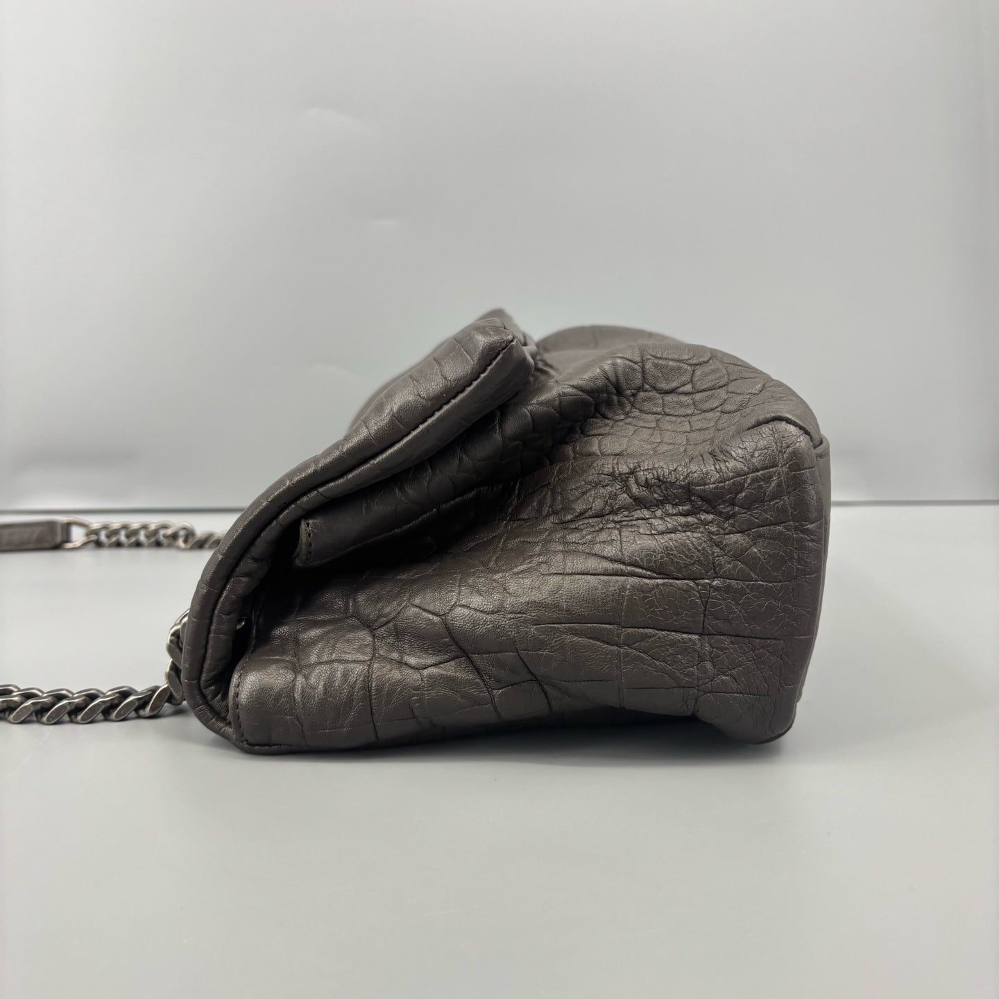 Saint Laurent - Hollywood - Leather - Grey - (small)