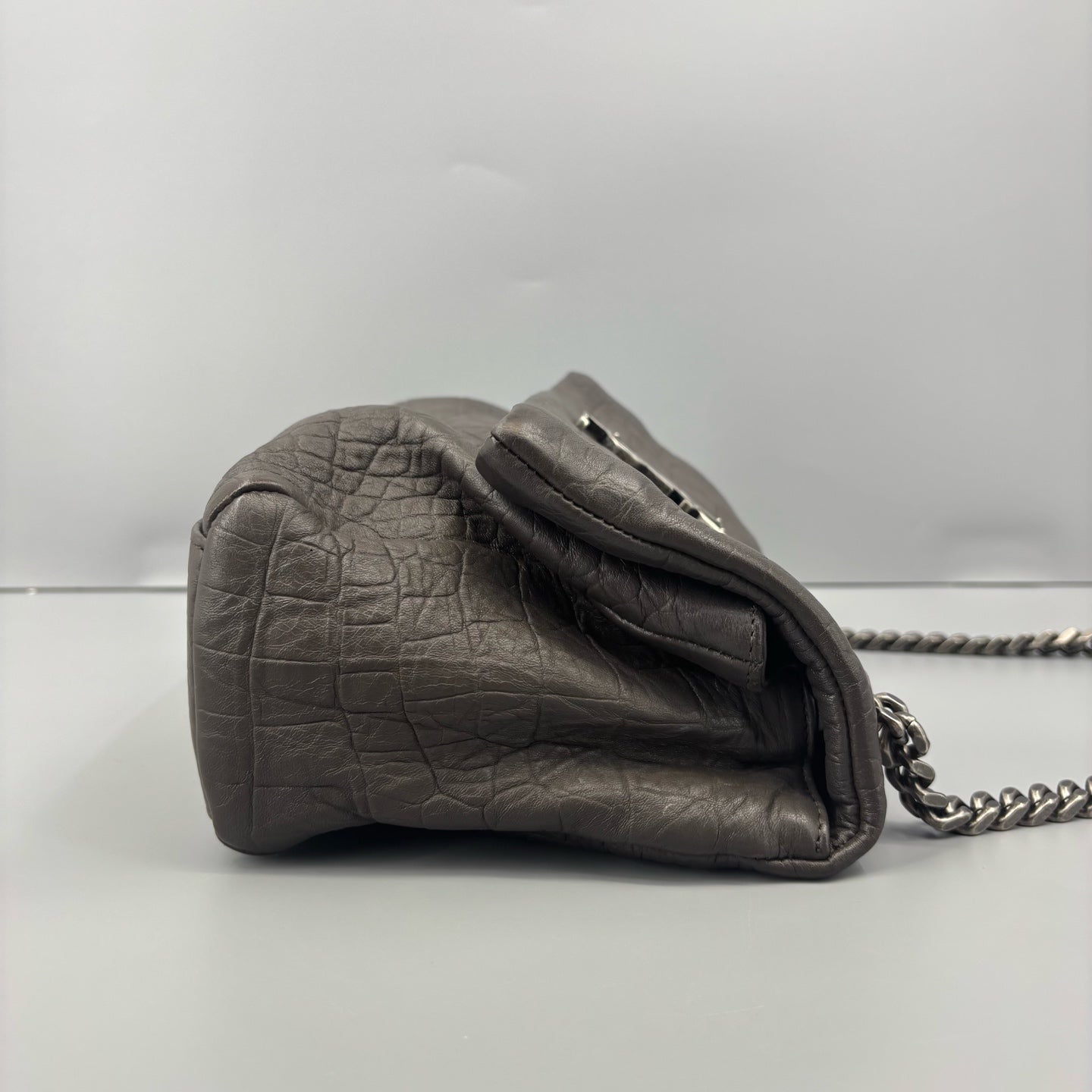 Saint Laurent - Hollywood - Leather - Grey - (small)