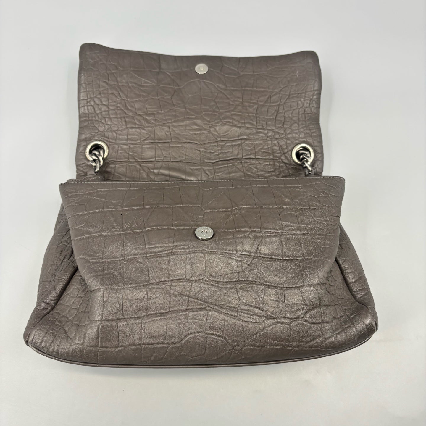 Saint Laurent - Hollywood - Leather - Grey - (small)