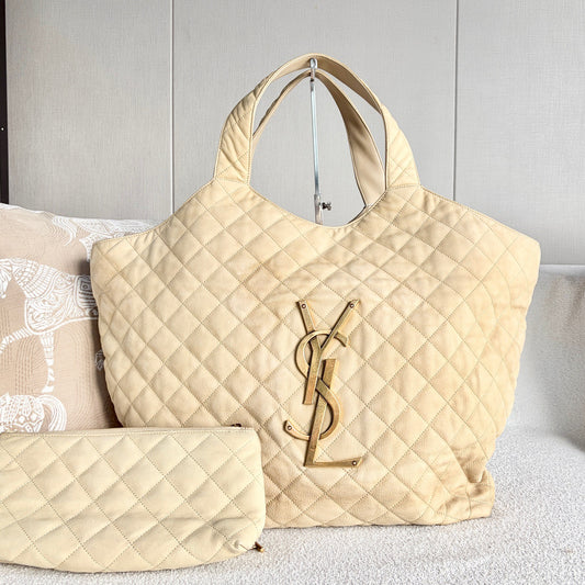 Saint Laurent - ICARE - Leather - Beige - (large)