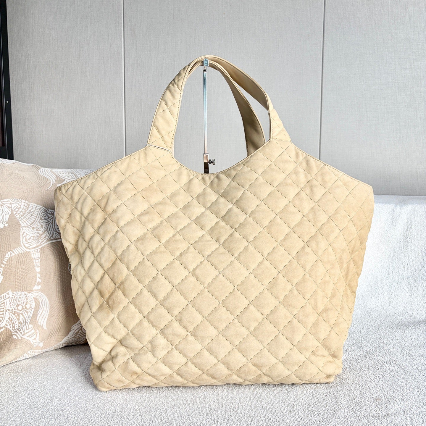Saint Laurent - ICARE - Leather - Beige - (large)