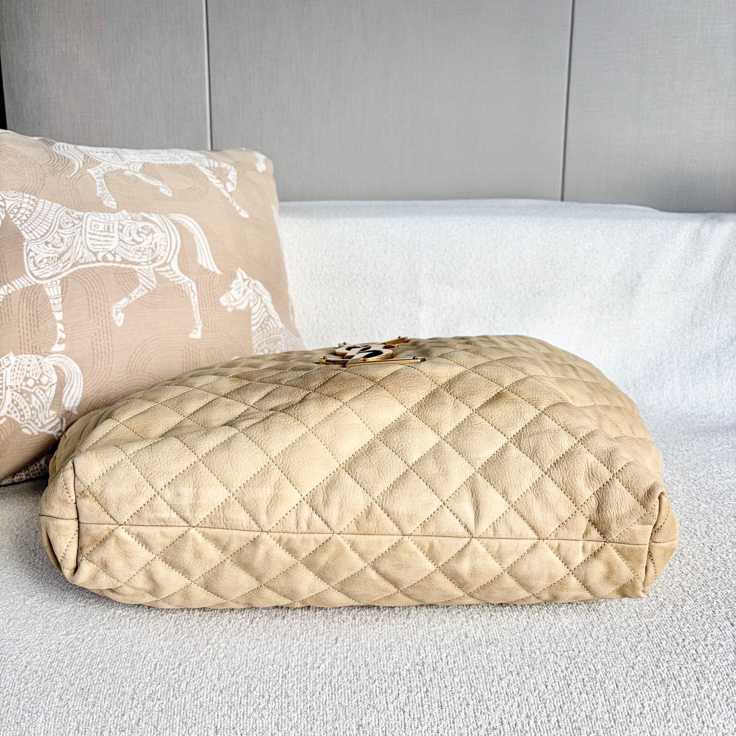 Saint Laurent - ICARE - Leather - Beige - (large)
