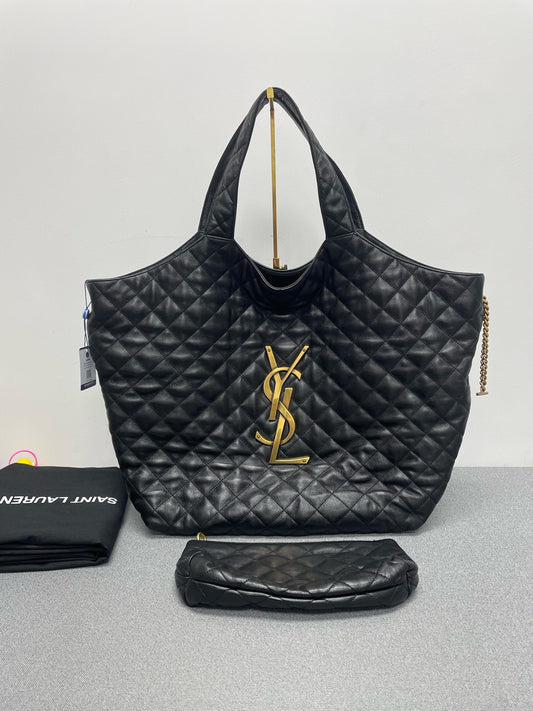 Saint Laurent - ICARE - Leather - Black - (large)