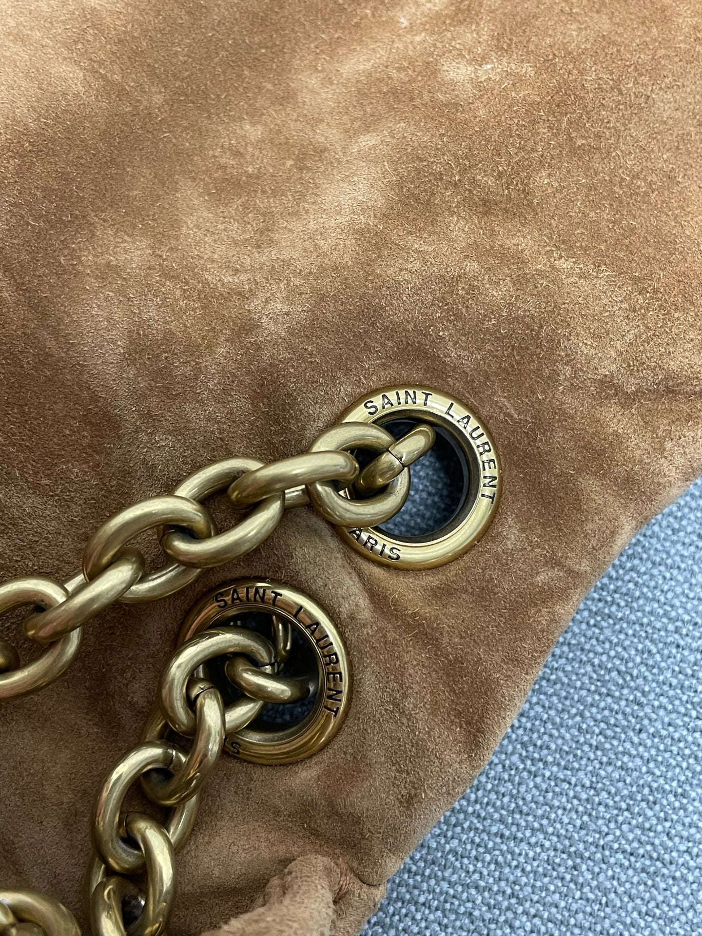 Saint Laurent - Jamie - Suede - Camel - (large)