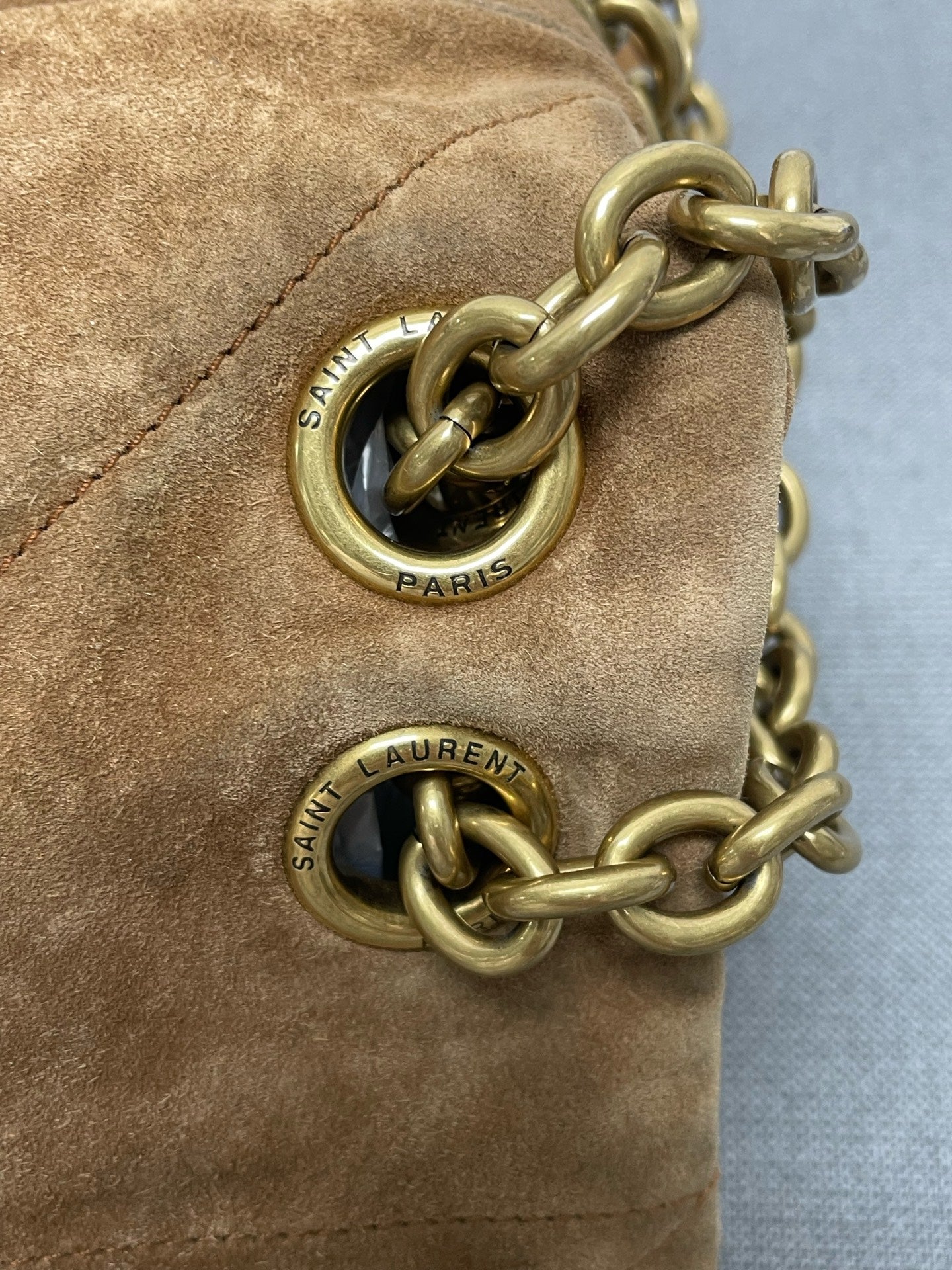 Saint Laurent - Jamie - Suede - Camel - (large)