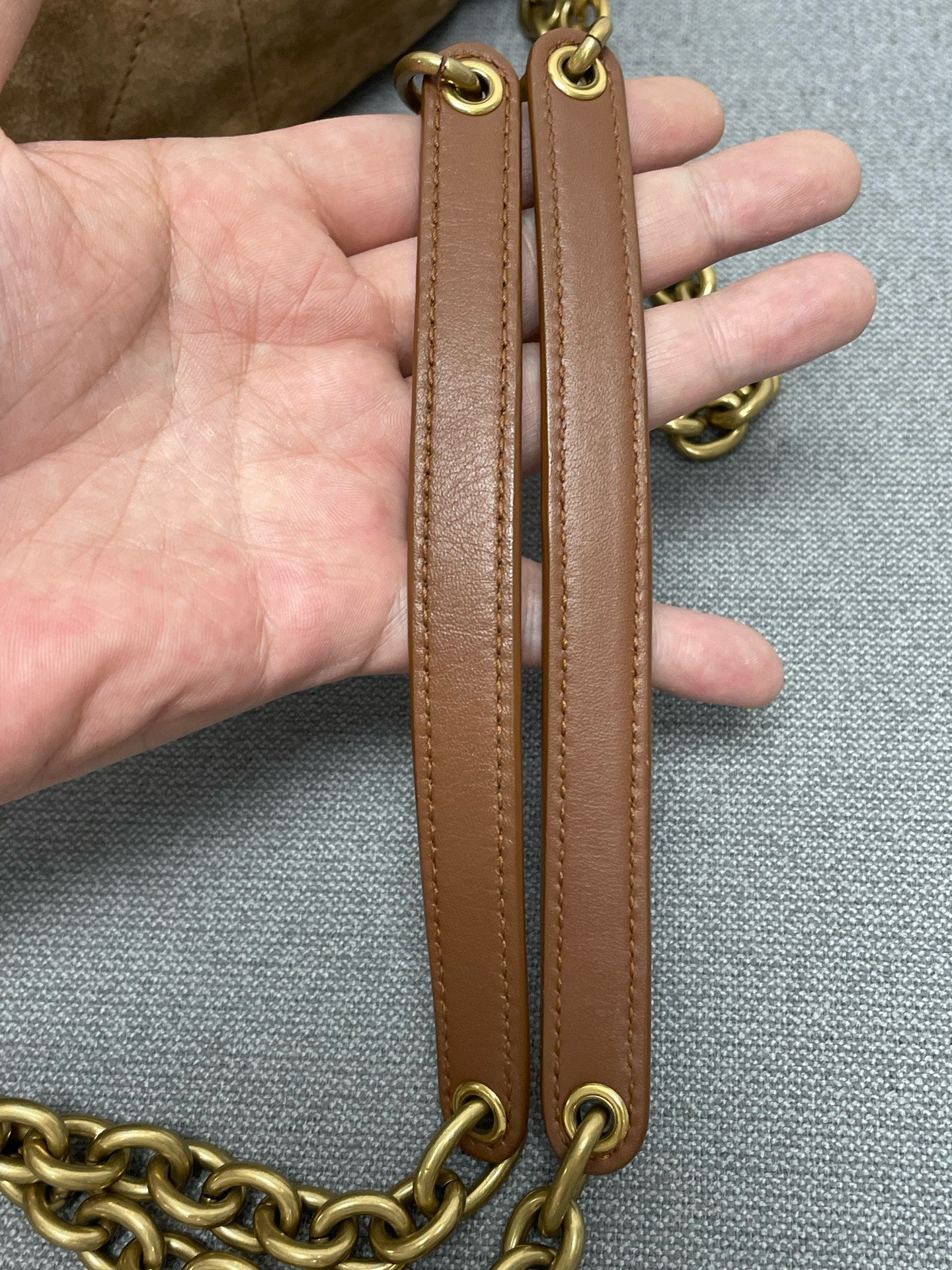 Saint Laurent - Jamie - Suede - Camel - (large)