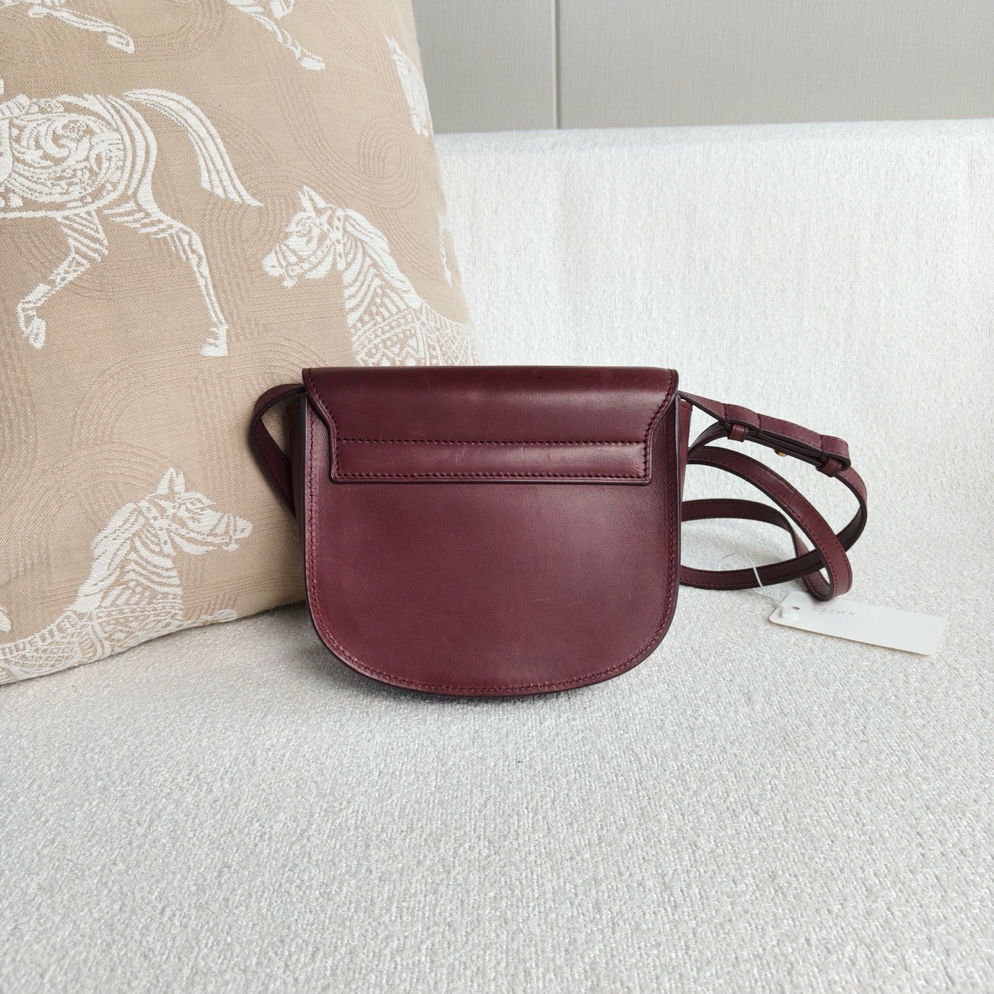 Saint Laurent - Kaia Saddle Bag - Leather - Burgundy - (Small)